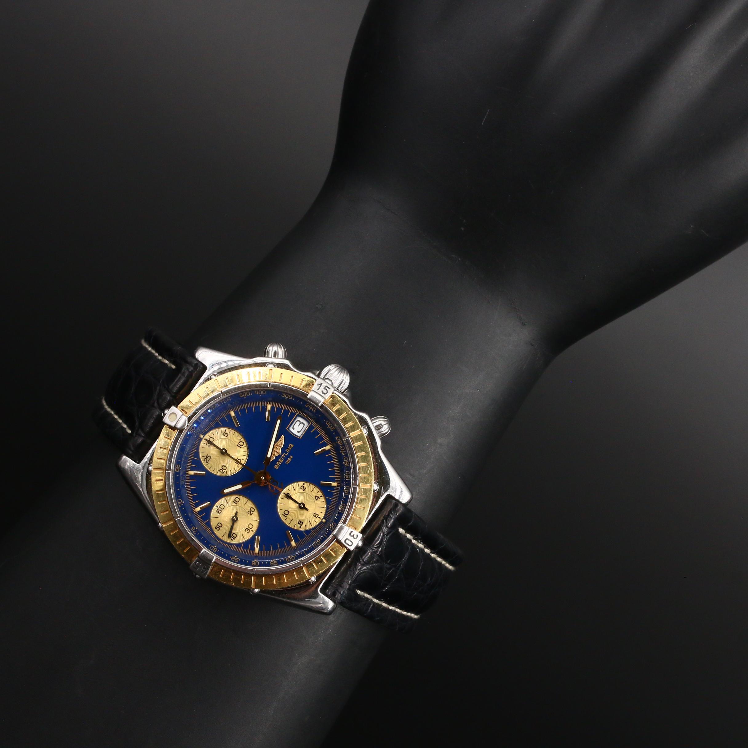 18K and Stainless Steel Breitling Chronomat Chronograph Watch