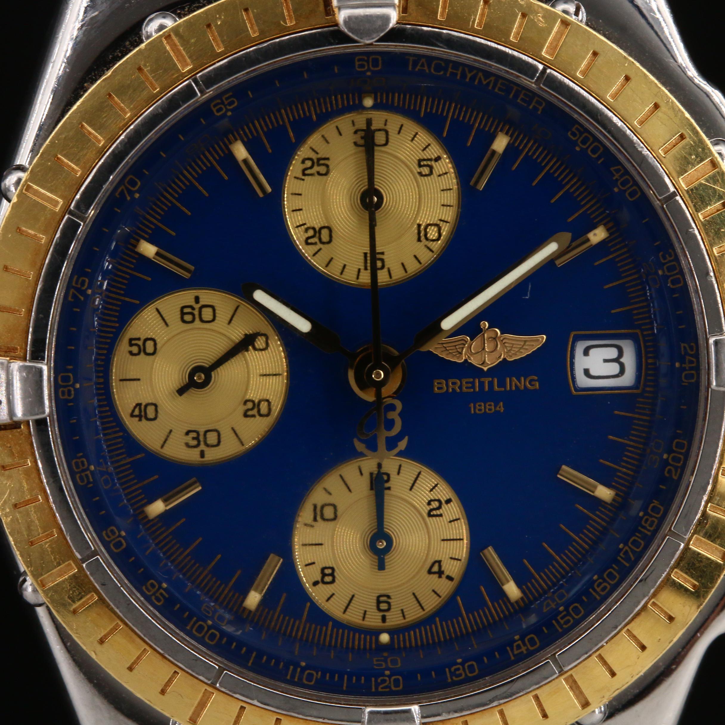 18K and Stainless Steel Breitling Chronomat Chronograph Watch
