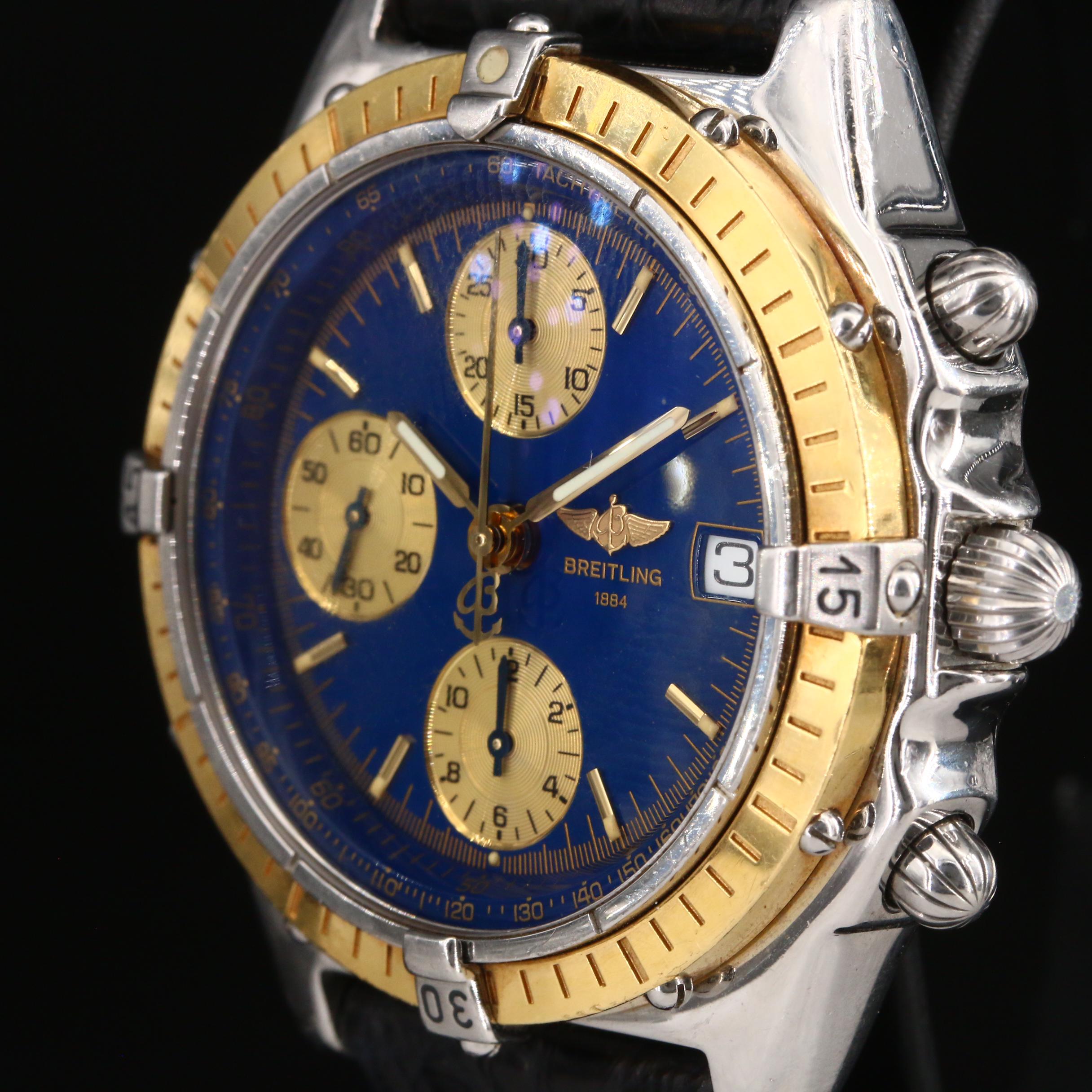 18K and Stainless Steel Breitling Chronomat Chronograph Watch