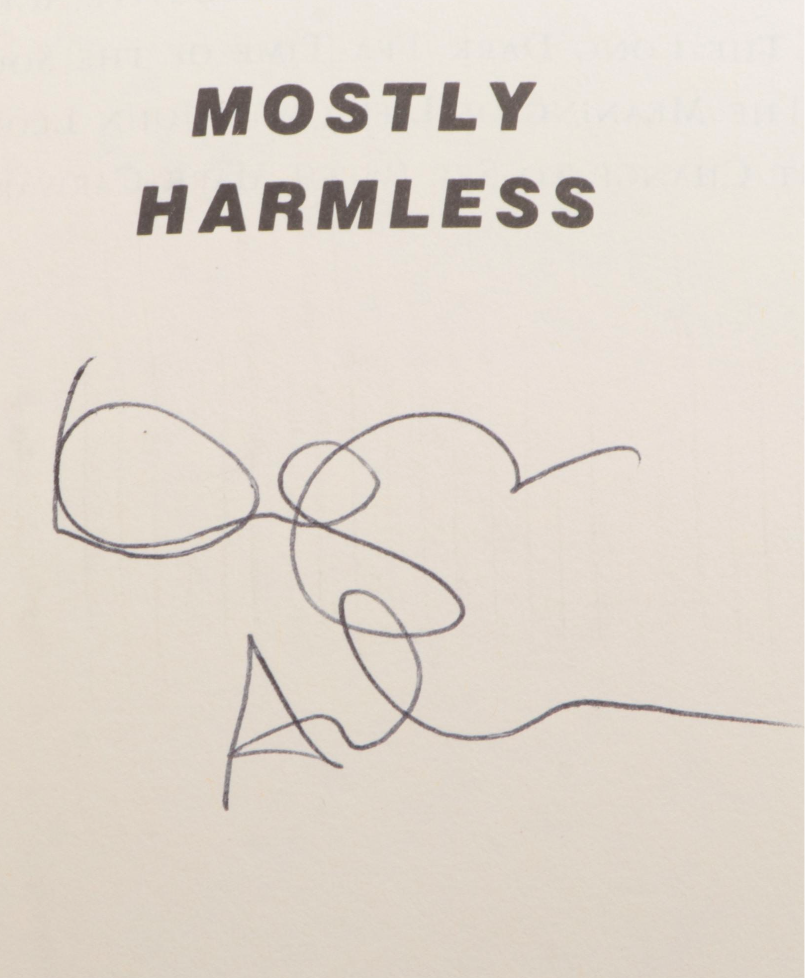 Signed First Edition "Mostly Harmless" by Douglas Adams, 1992