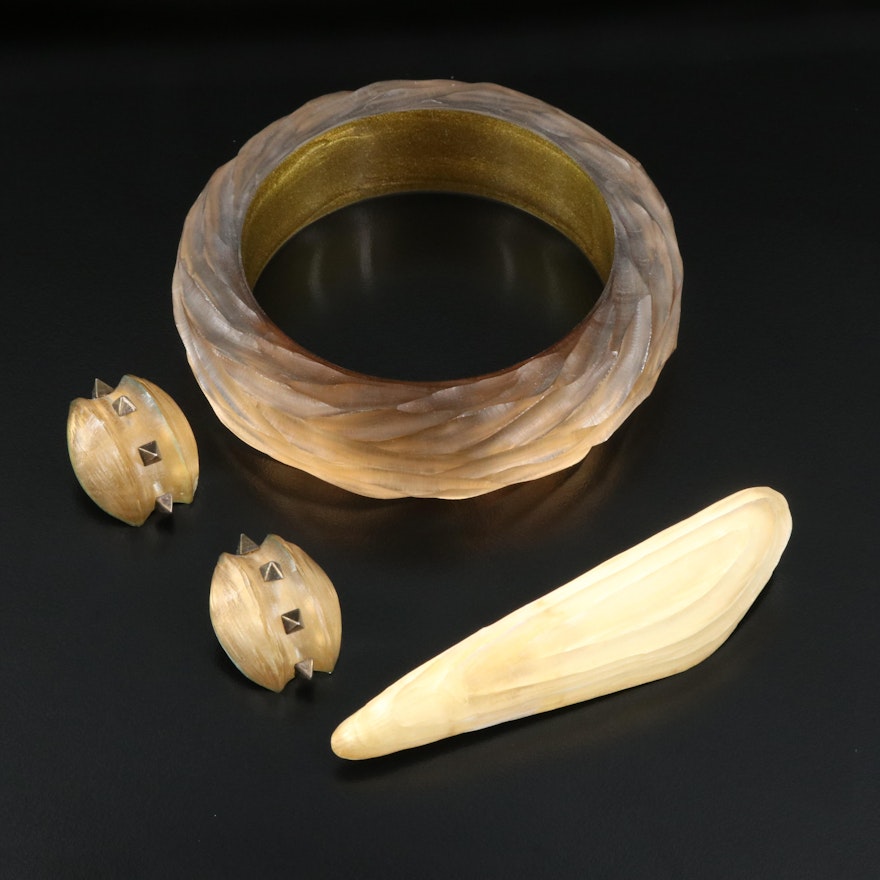 Alexis Bittar Handcarved Lucite Jewelry