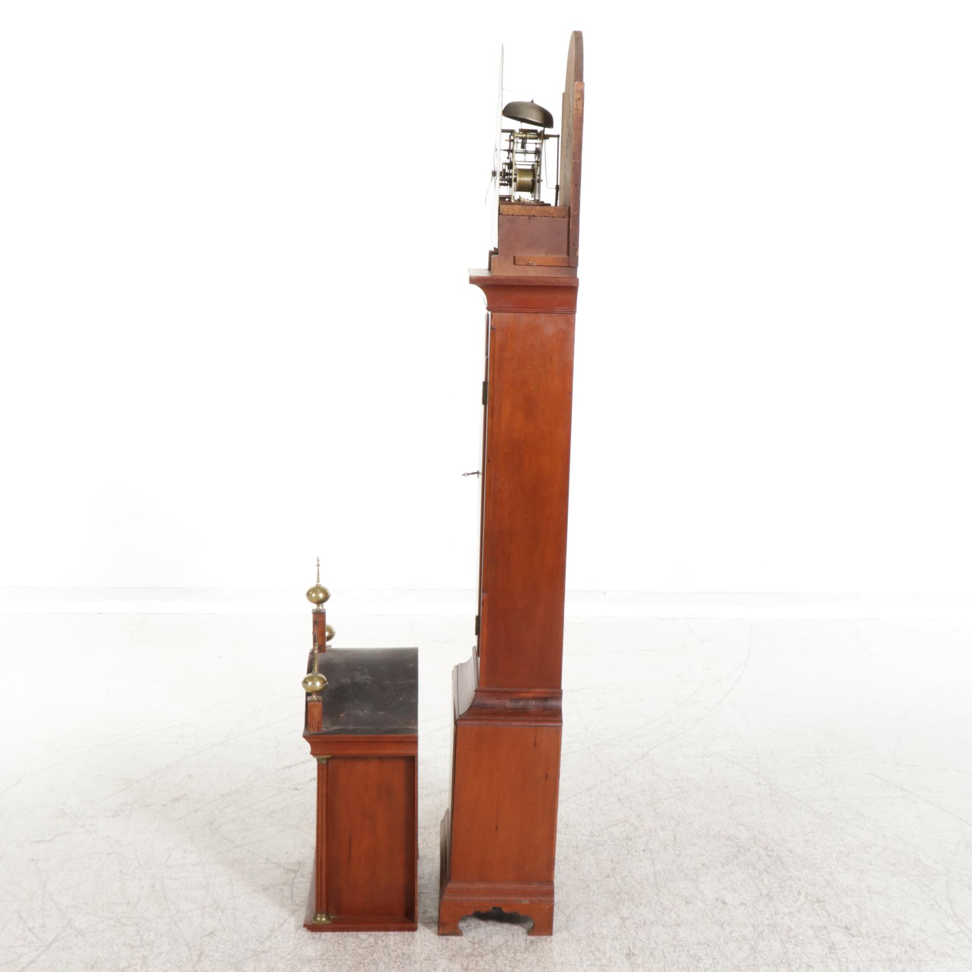 James Perrigo, Jr. Carved Cherry Tall Case Clock, Late 18th/ Early 19th Century