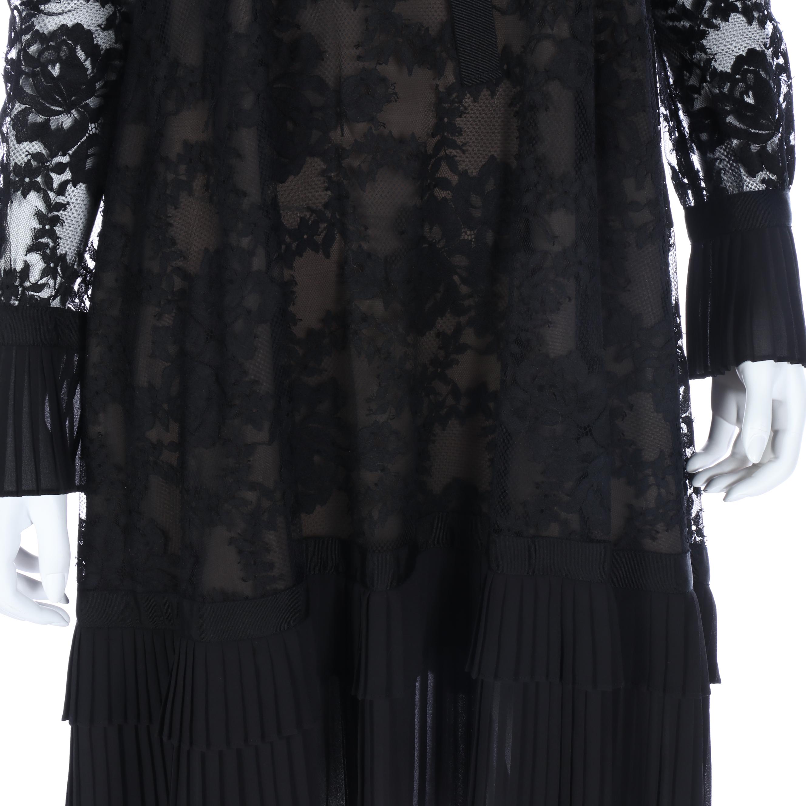 Erdem Black Lace Long Sleeve Dress, Worn by Selma Blair to Erdem x H&M 2017