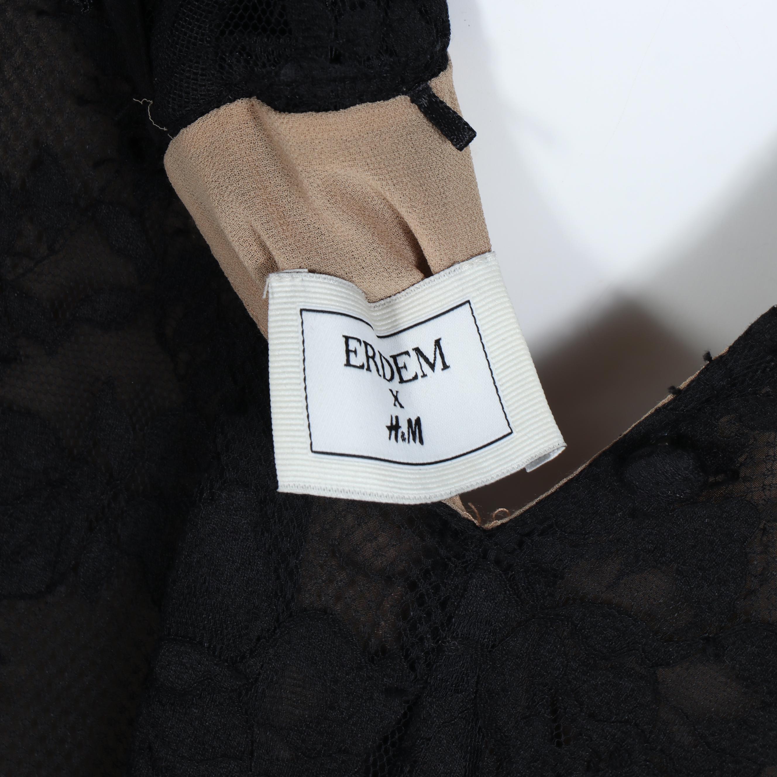 Erdem Black Lace Long Sleeve Dress, Worn by Selma Blair to Erdem x H&M 2017