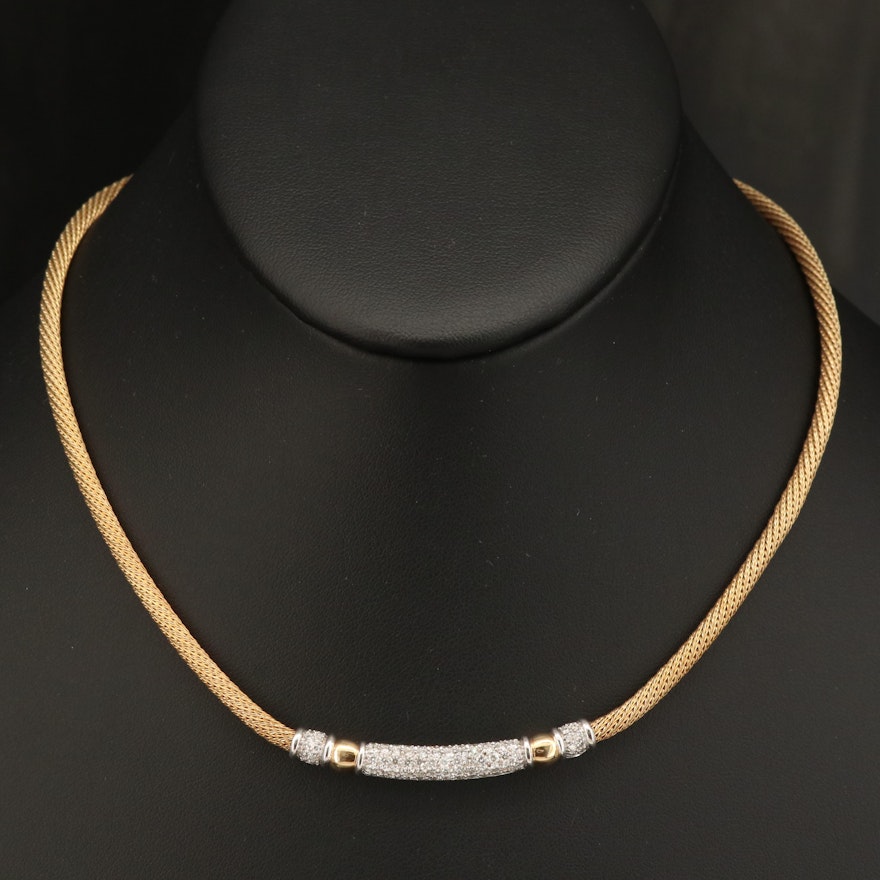 14K 1.28 CTW Diamond Fancy Link Necklace