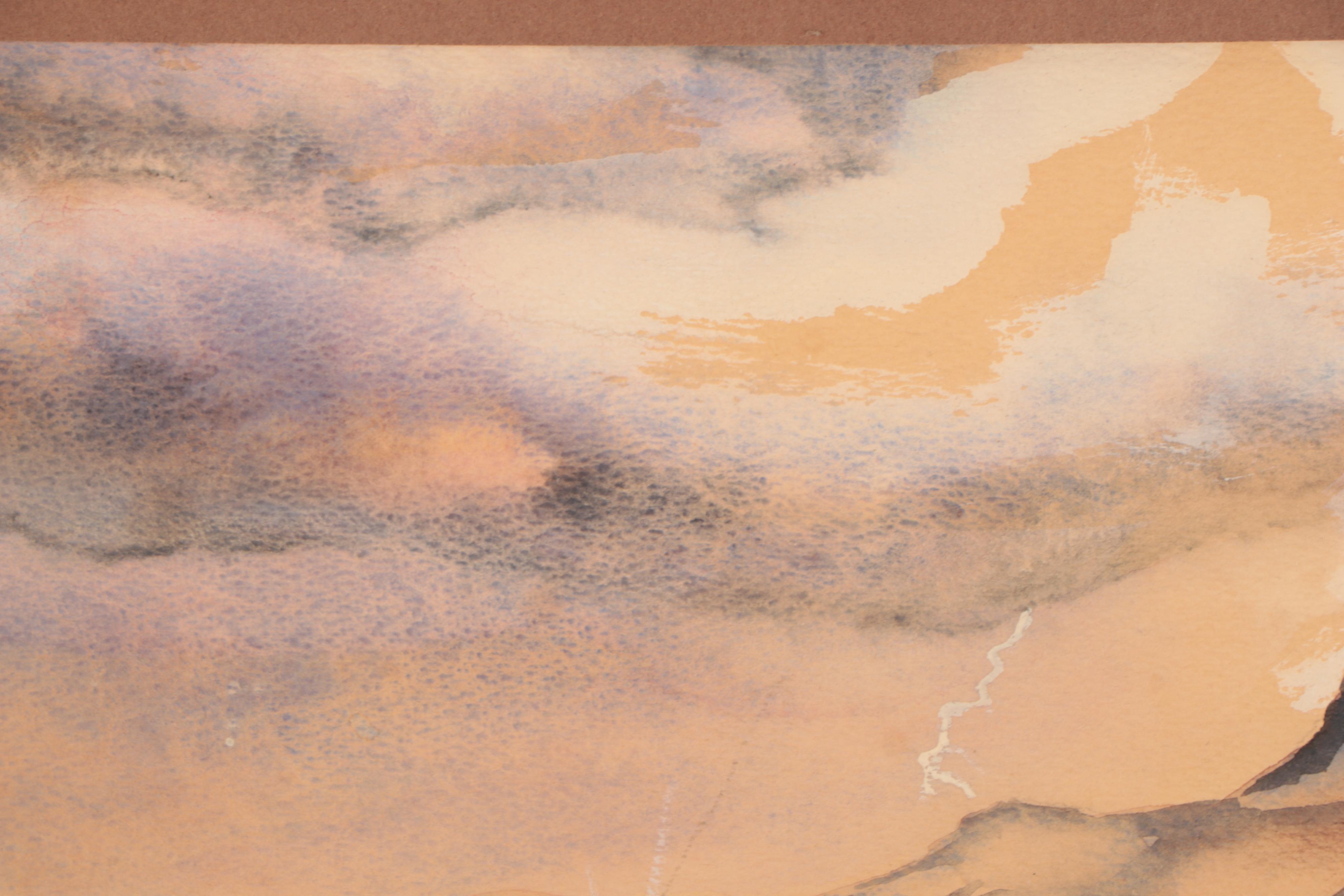 Mountain Landscape Watercolor Painting