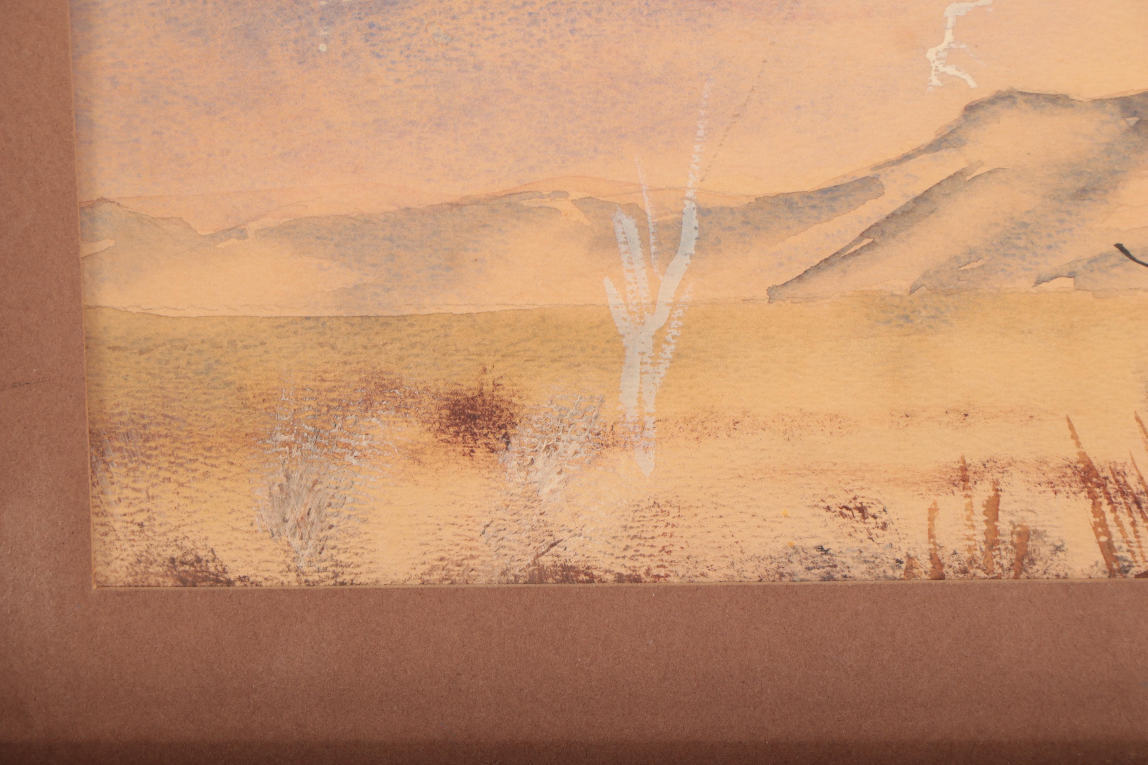 Mountain Landscape Watercolor Painting