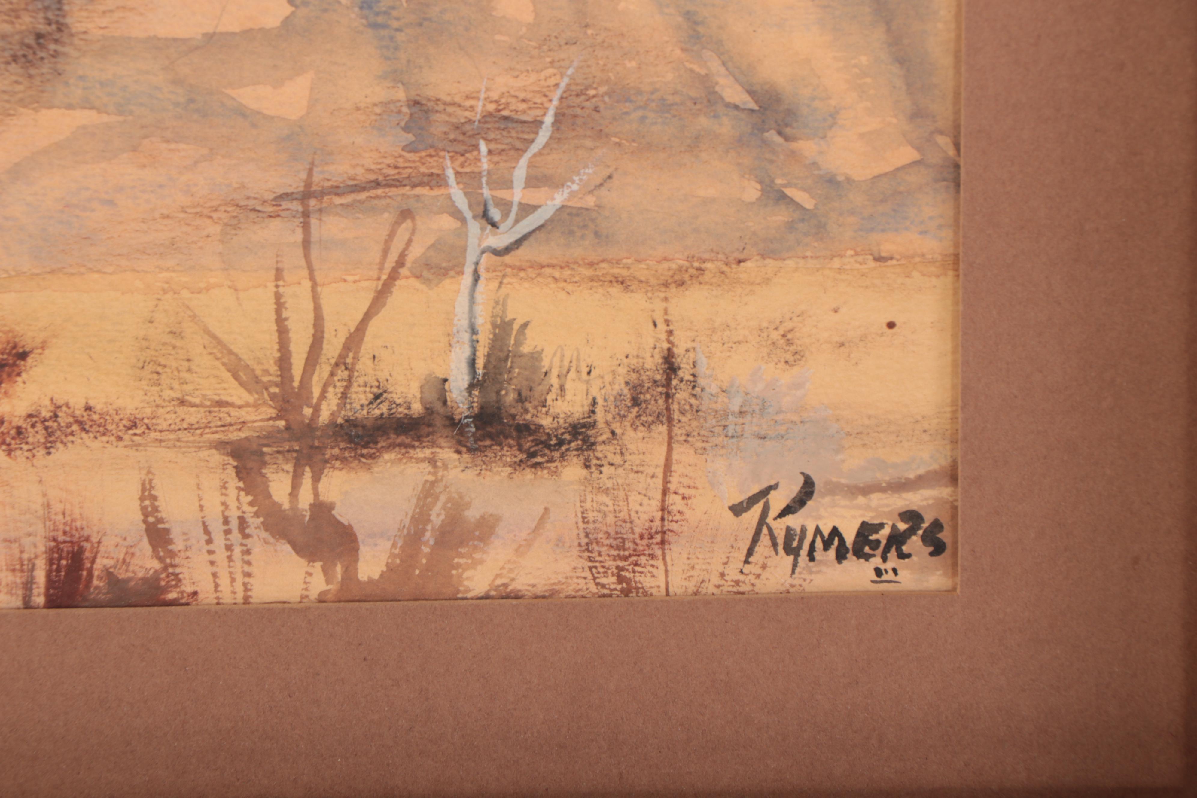 Mountain Landscape Watercolor Painting