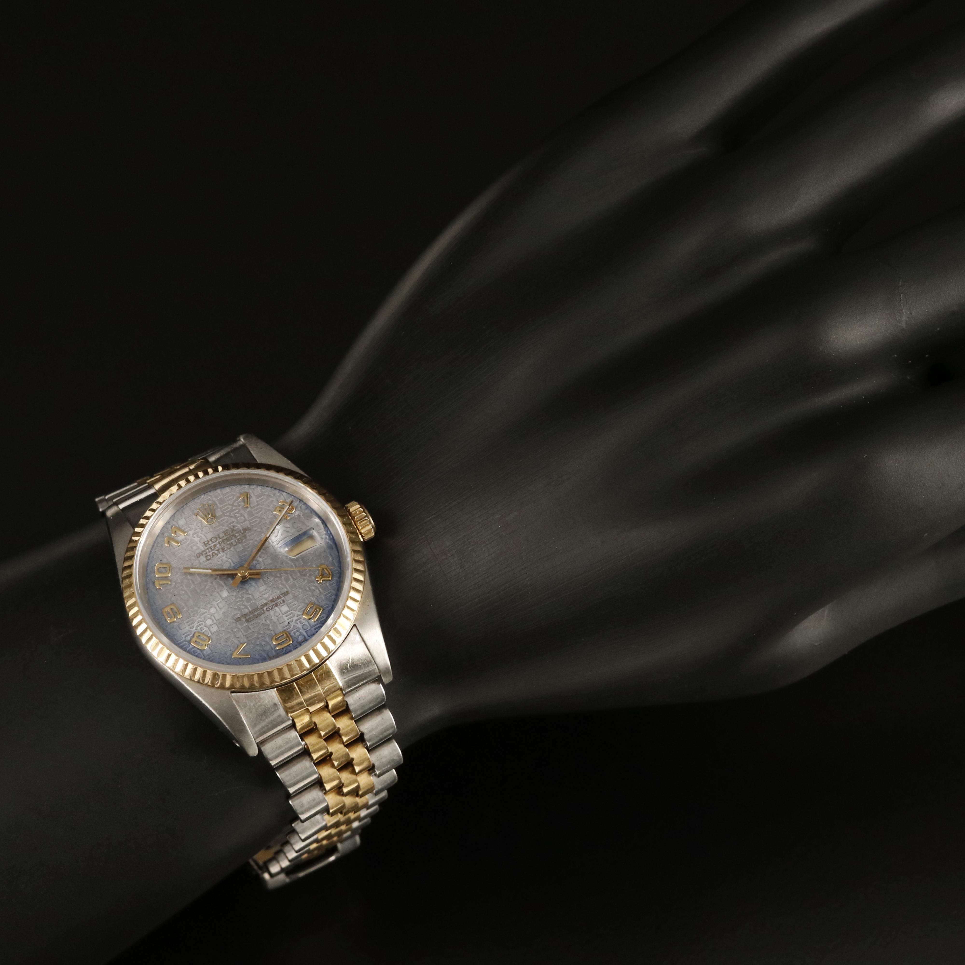 1990 Rolex Datejust 18K and Stainless Steel Watch