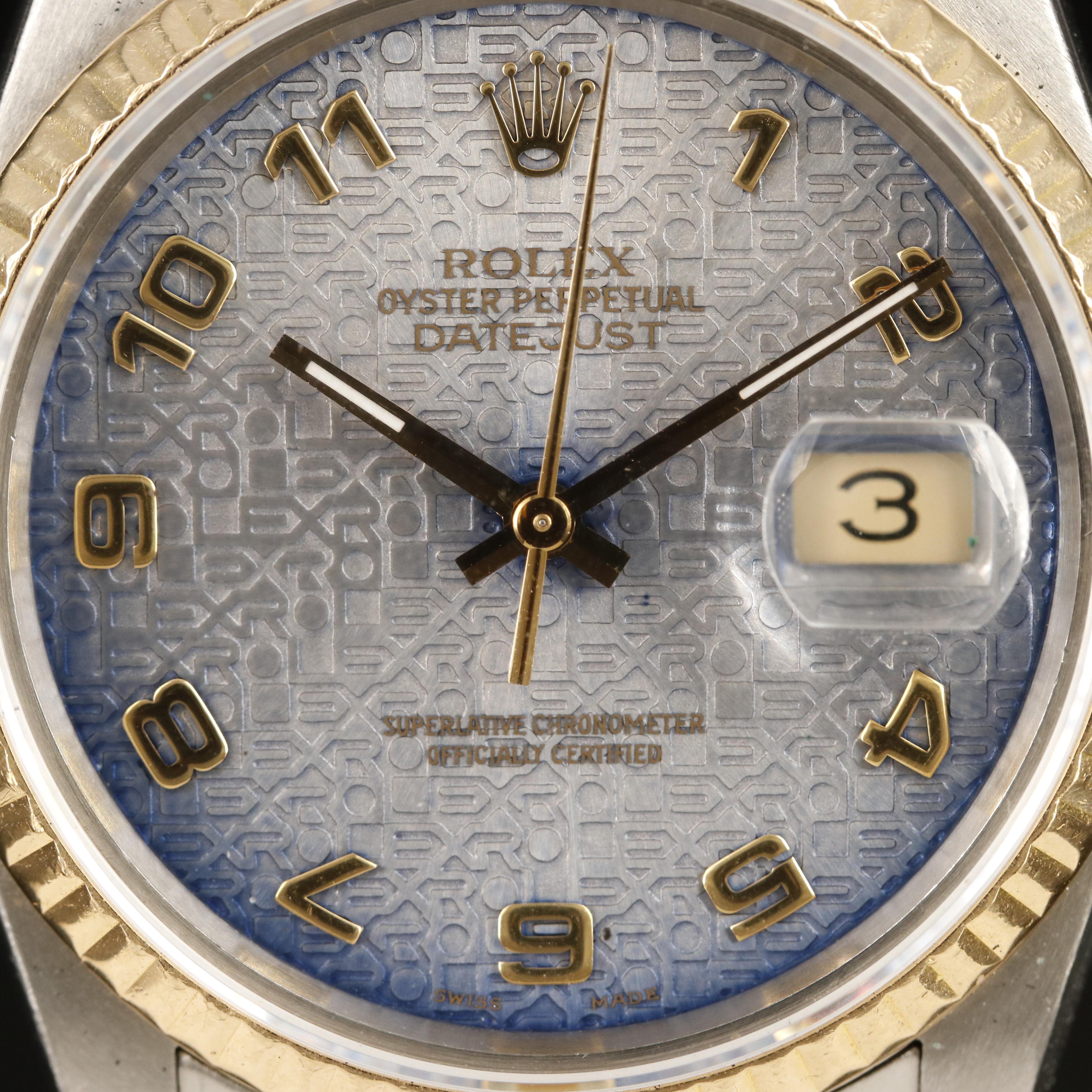 1990 Rolex Datejust 18K and Stainless Steel Watch