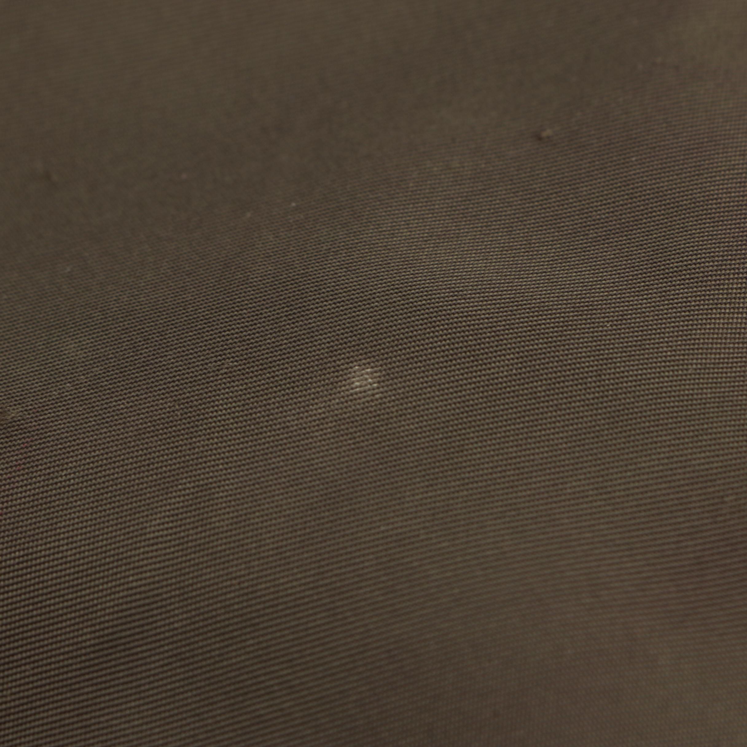 Prada Work Bag/Briefcase in Olive Green Nylon Gabardine with Leather Trim