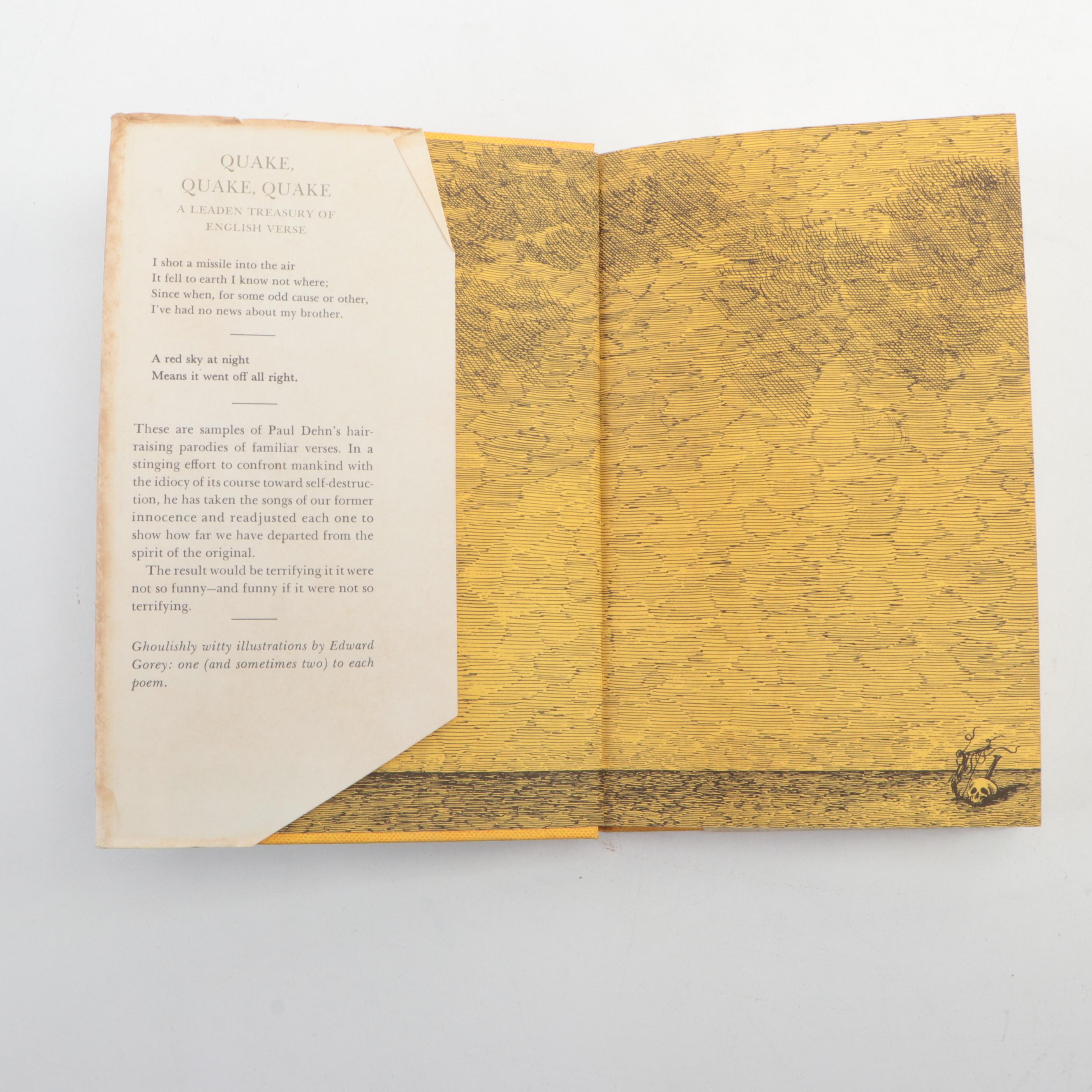 Edward Gorey Illustrated First UK Edition "Quake, Quake, Quake" by Paul Dehn