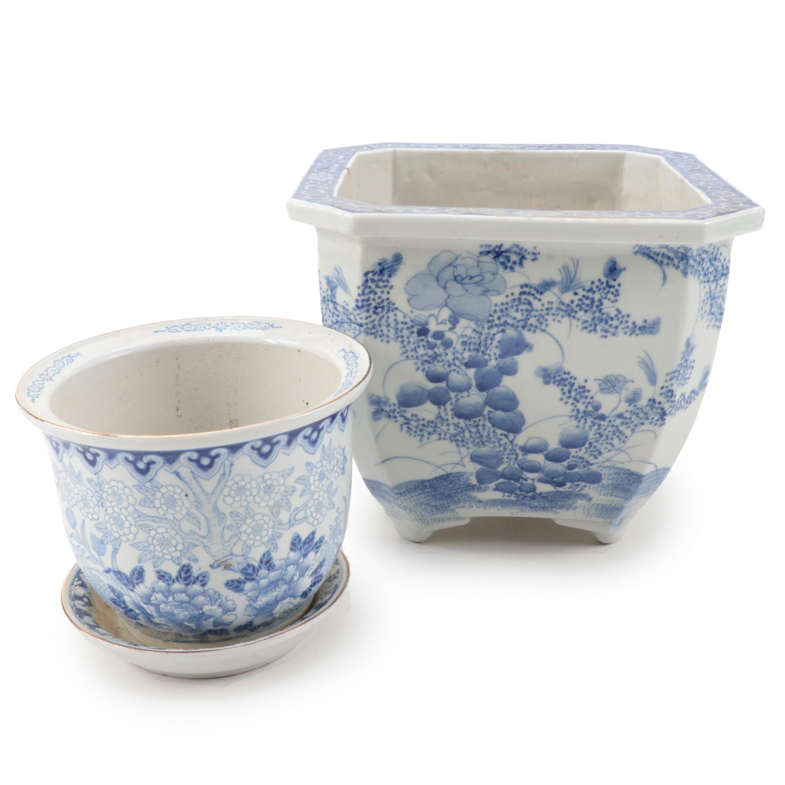 Chinese Blue and White Porcelain Planters