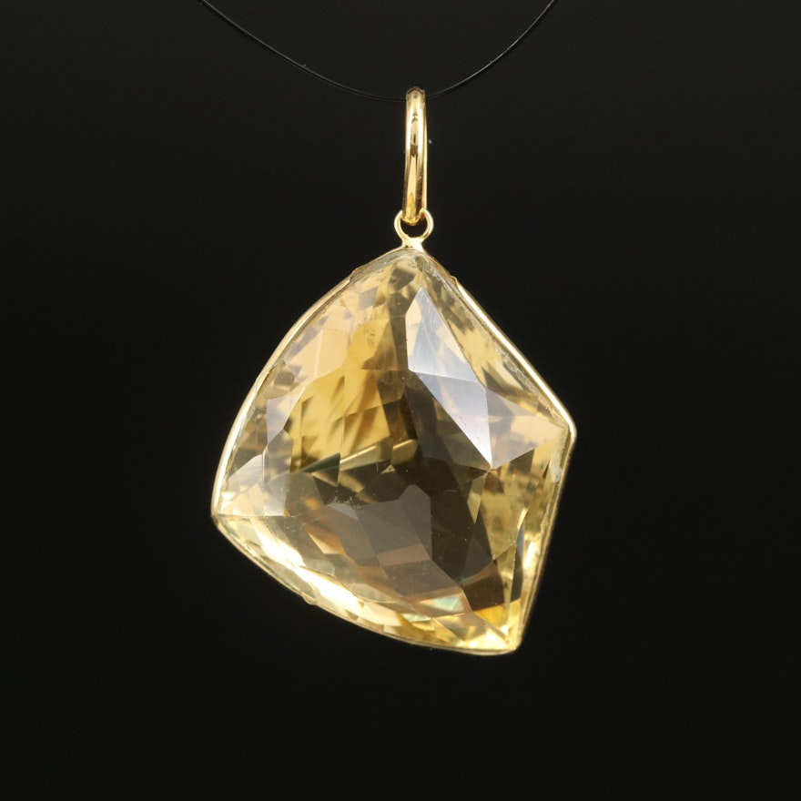 14K Citrine Pendant