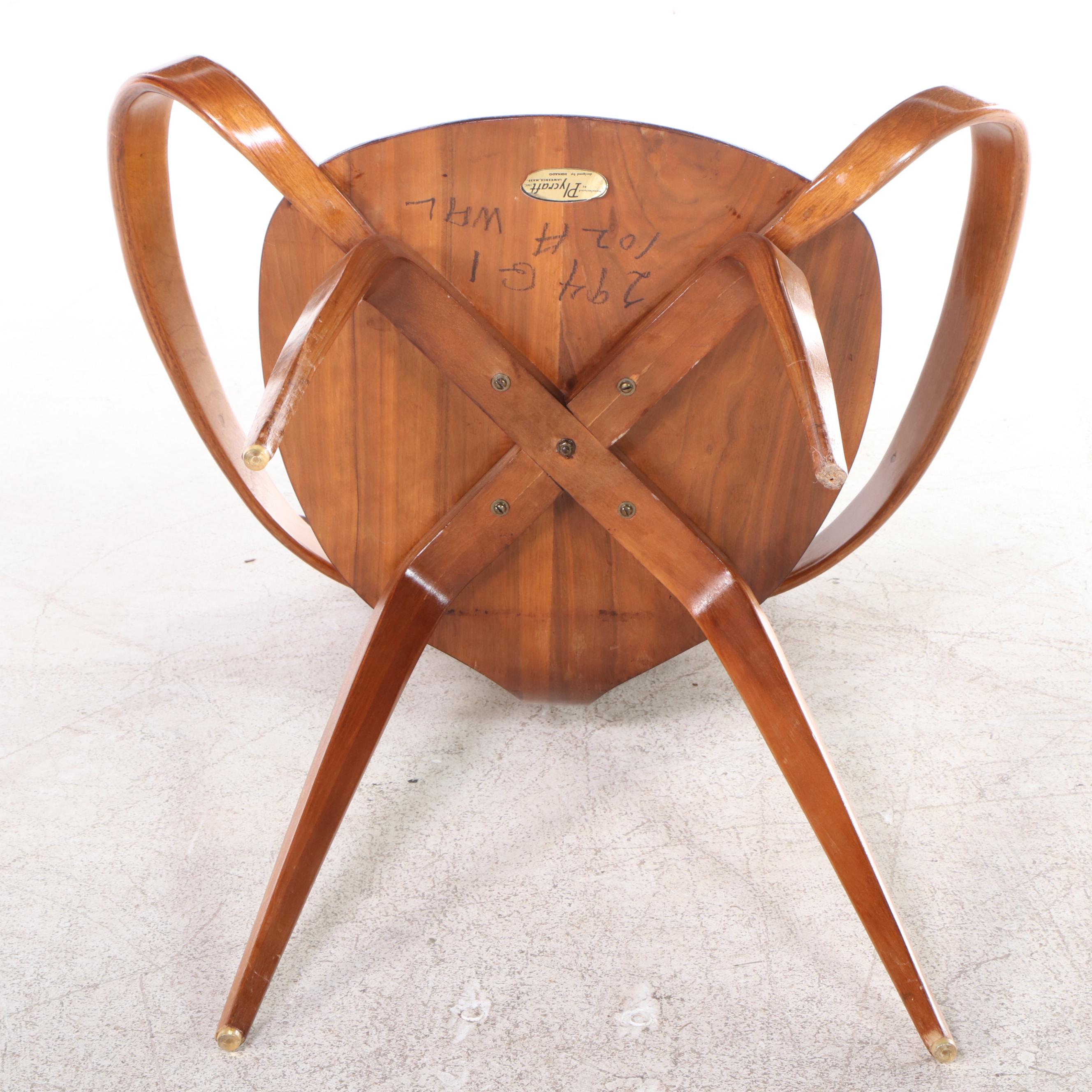 Norman Cherner for Plycraft Mid Century Modern Walnut Plywood "Pretzel" Chair