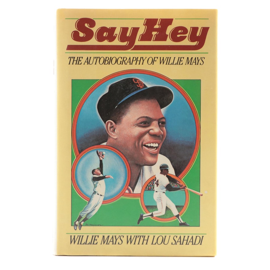 Signed First Edition "Say Hey" by Willie Mays, 1988