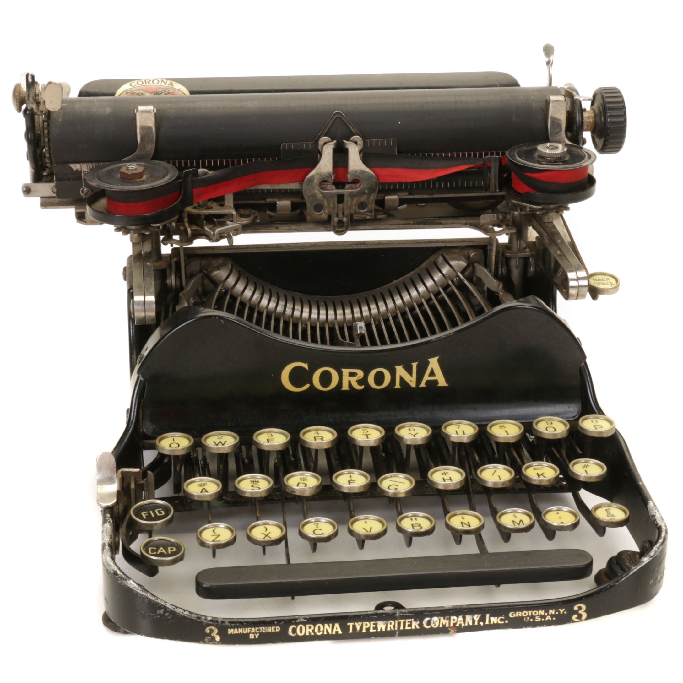 Corona Model 3 Folding Typewriter, Early 20th Century