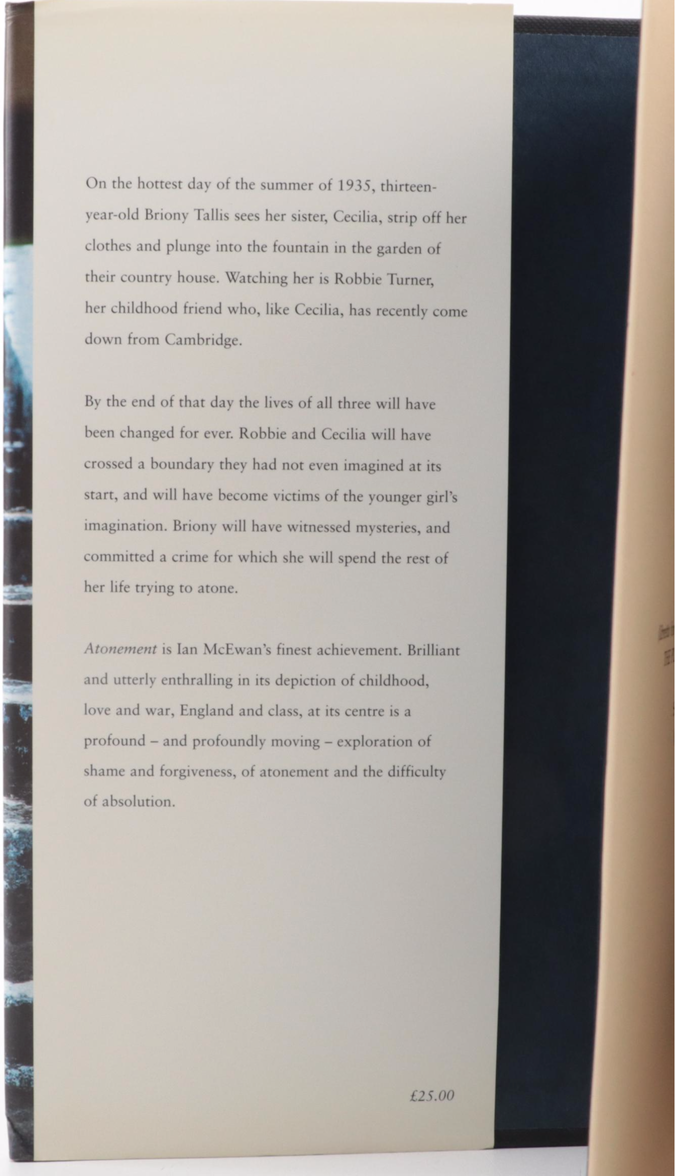 Signed Movie Tie-In Edition "Atonement" by Ian McEwan, 2007