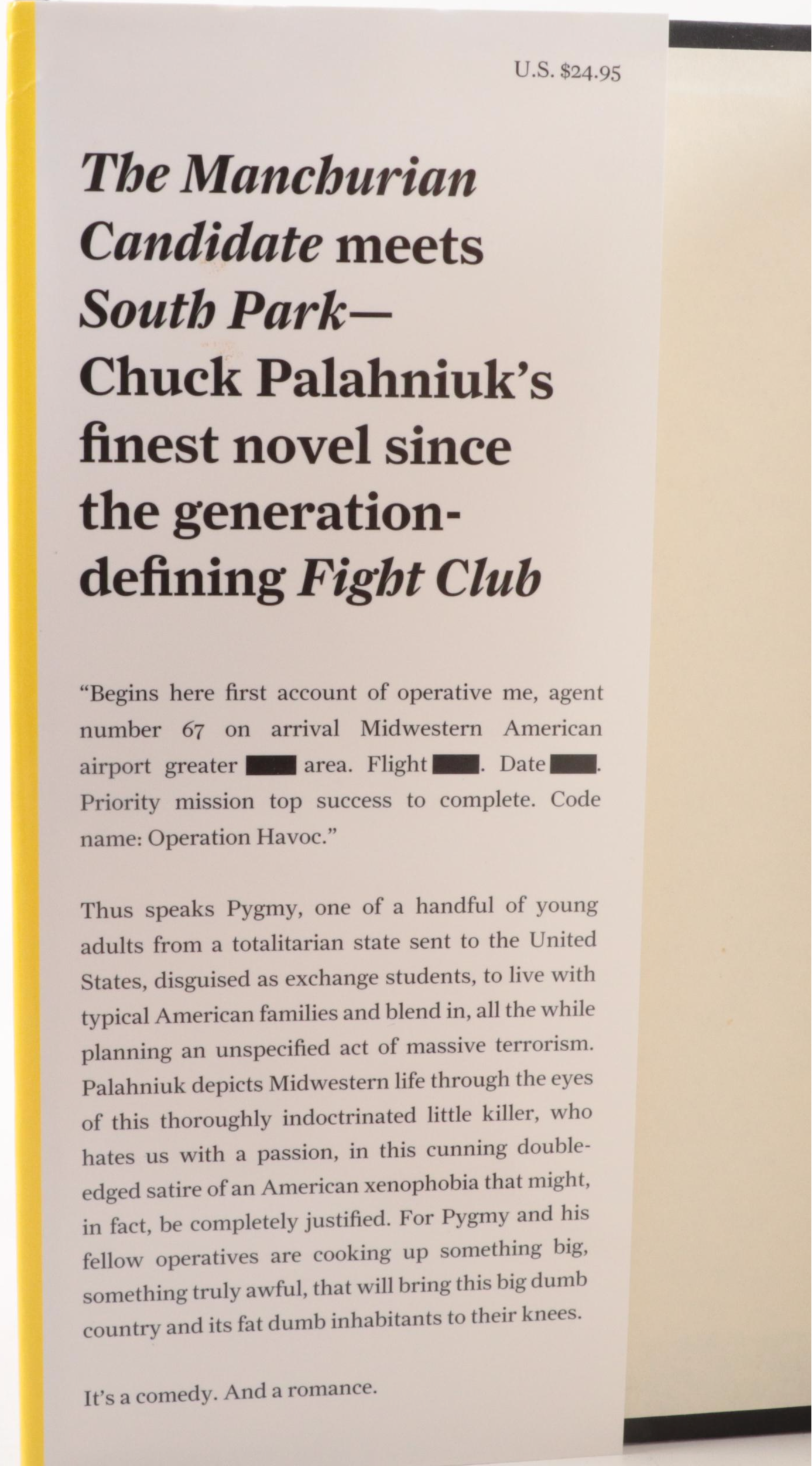 Signed "Fight Club" and "Pygmy" by Chuck Palahniuk