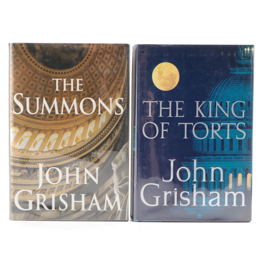 Signed First Edition "The King of Torts" and "The Summons" by John Grisham