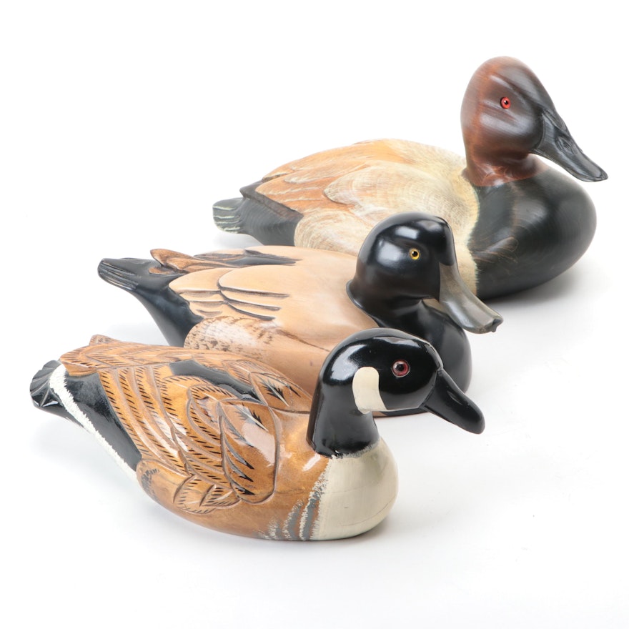 Ducks Unlimited and Battlefield Antiques Carved Wood Duck Decoys