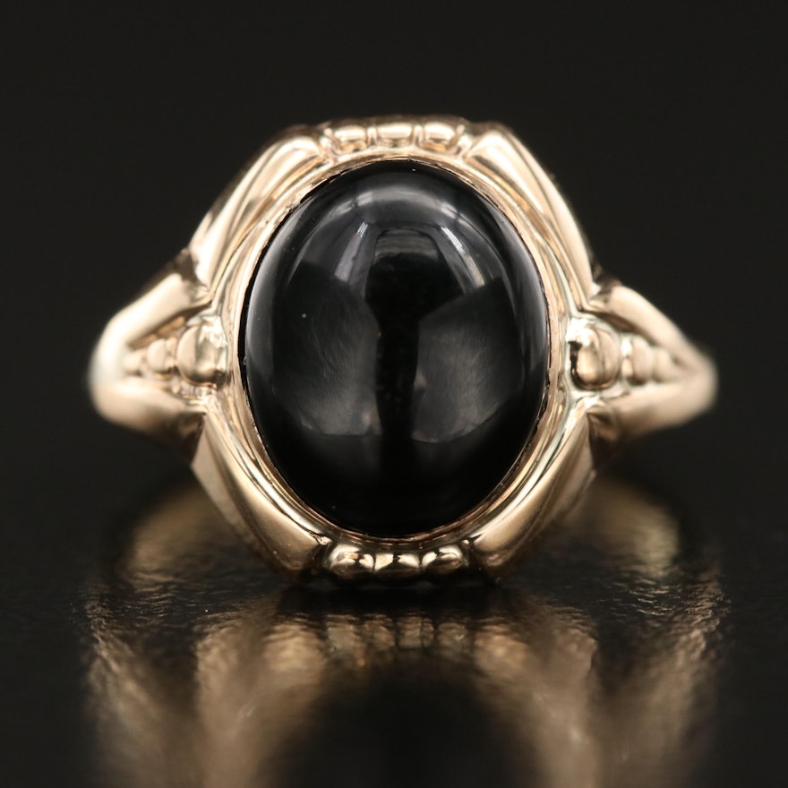 10K Black Onyx Ring