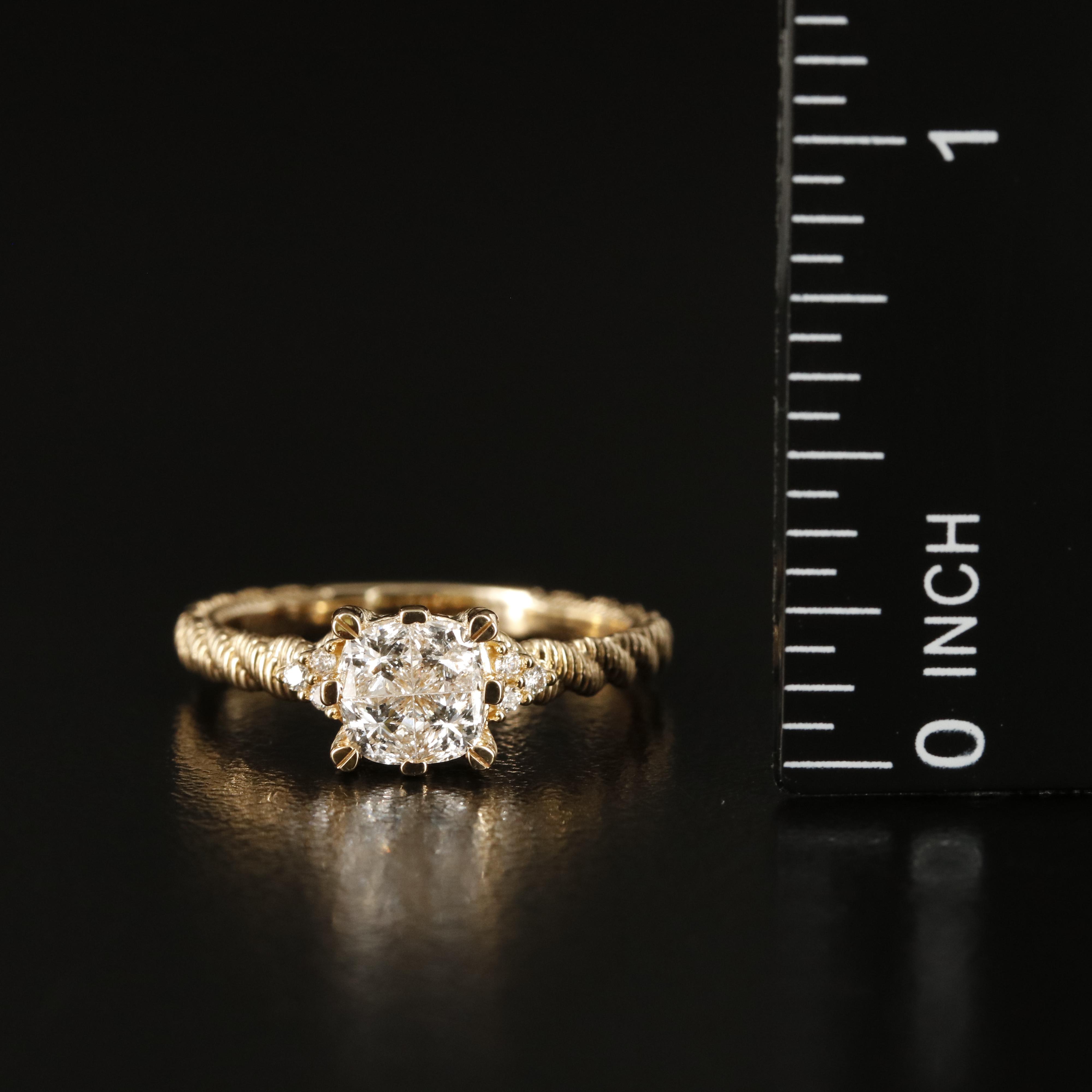 Judith Ripka 14K 0.52 CTW Diamond Braid Detail Ring