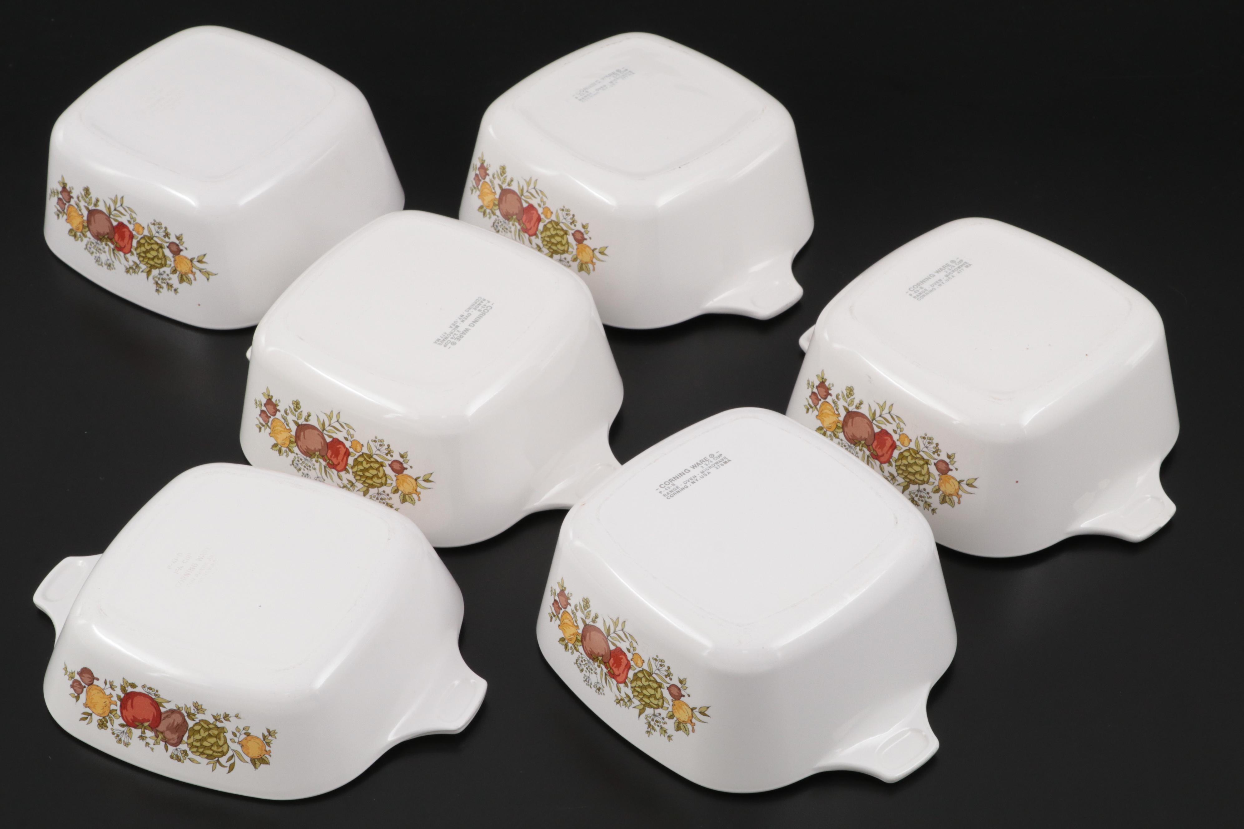 Corning Ware "Spice of Life" Ceramic Bakeware, Late 20th Century