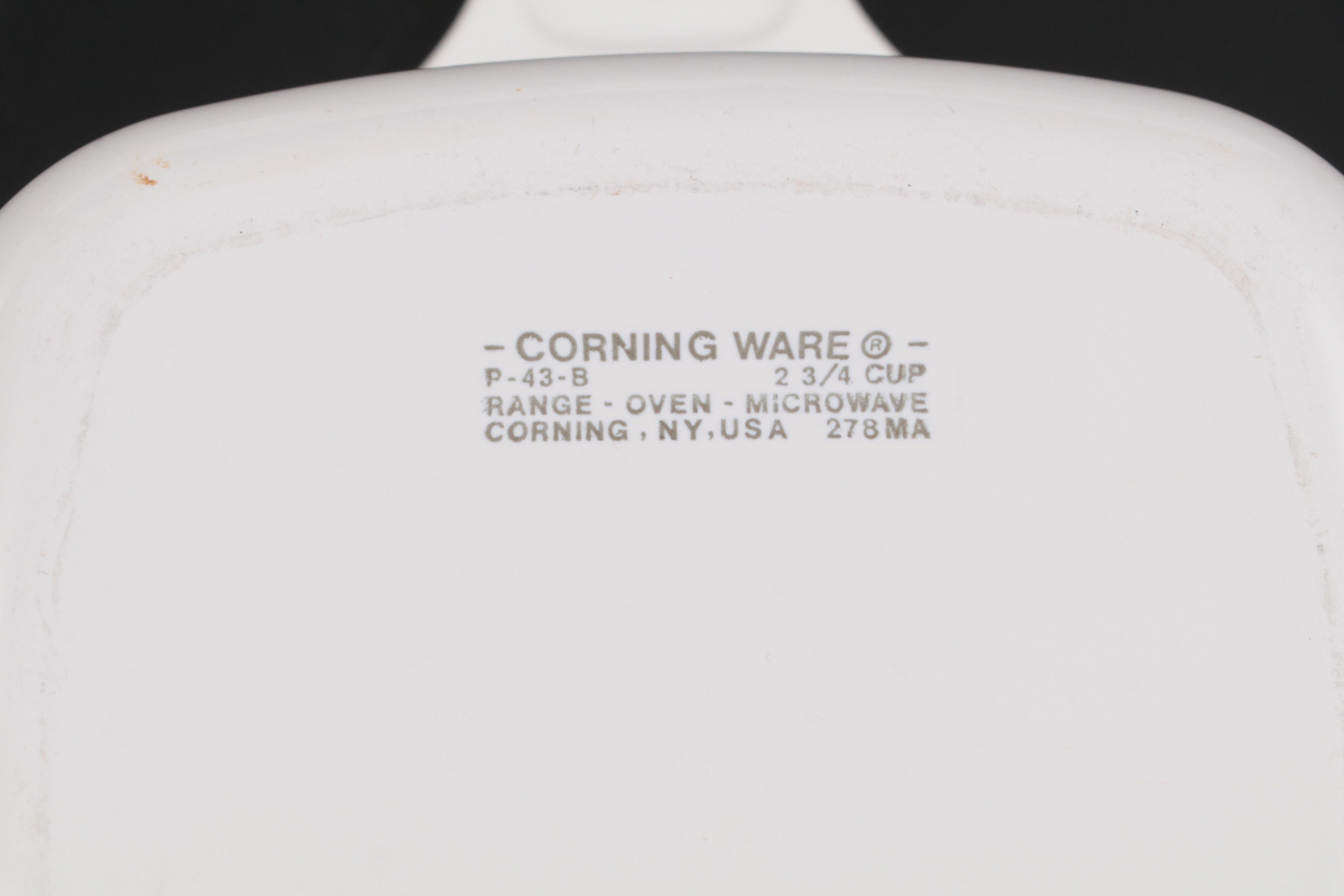 Corning Ware "Spice of Life" Ceramic Bakeware, Late 20th Century