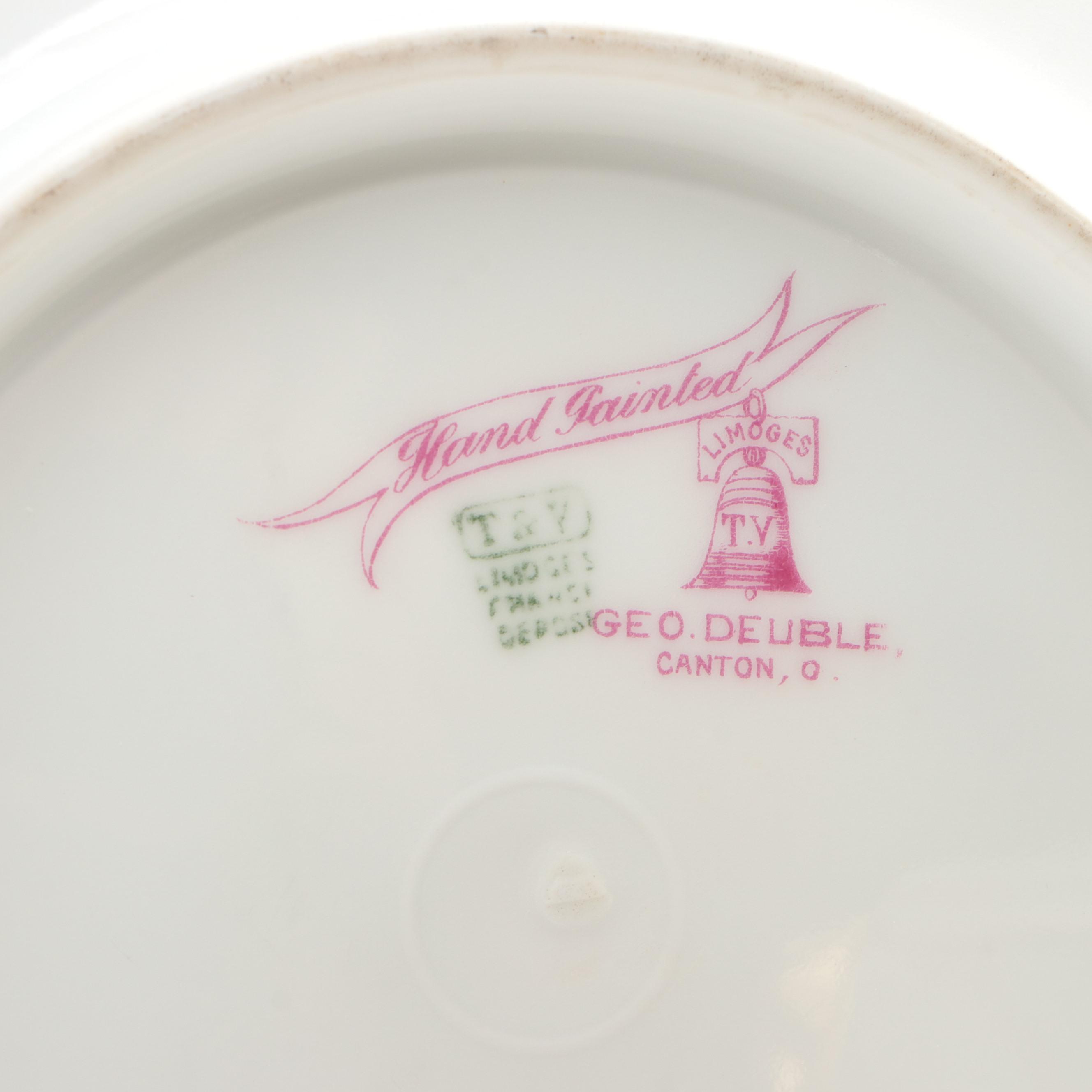 Haviland Limoges Pitcher and Tray with Other Porcelain Tableware