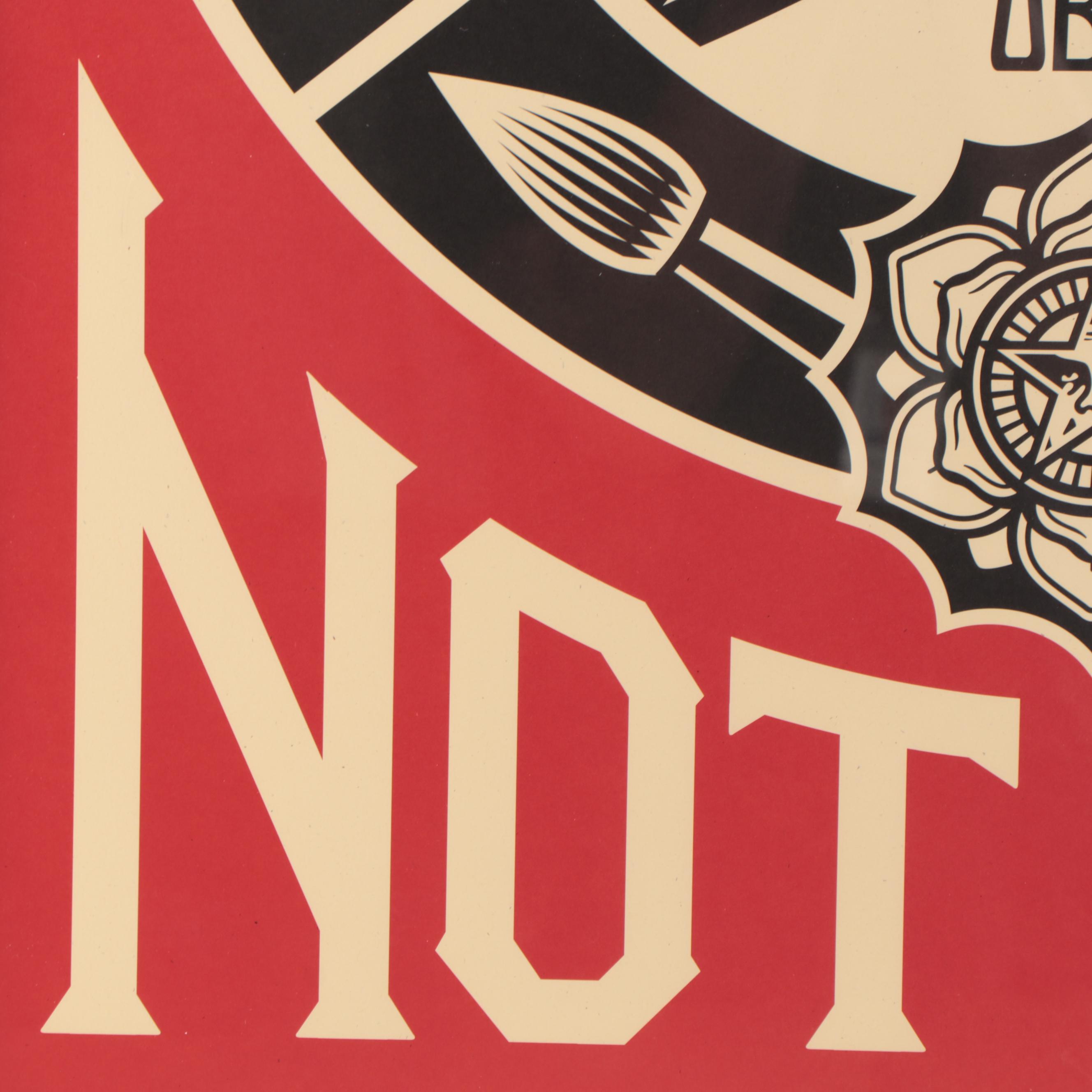 Shepard Fairey Offset Print "Make Art Not War," 21st Century