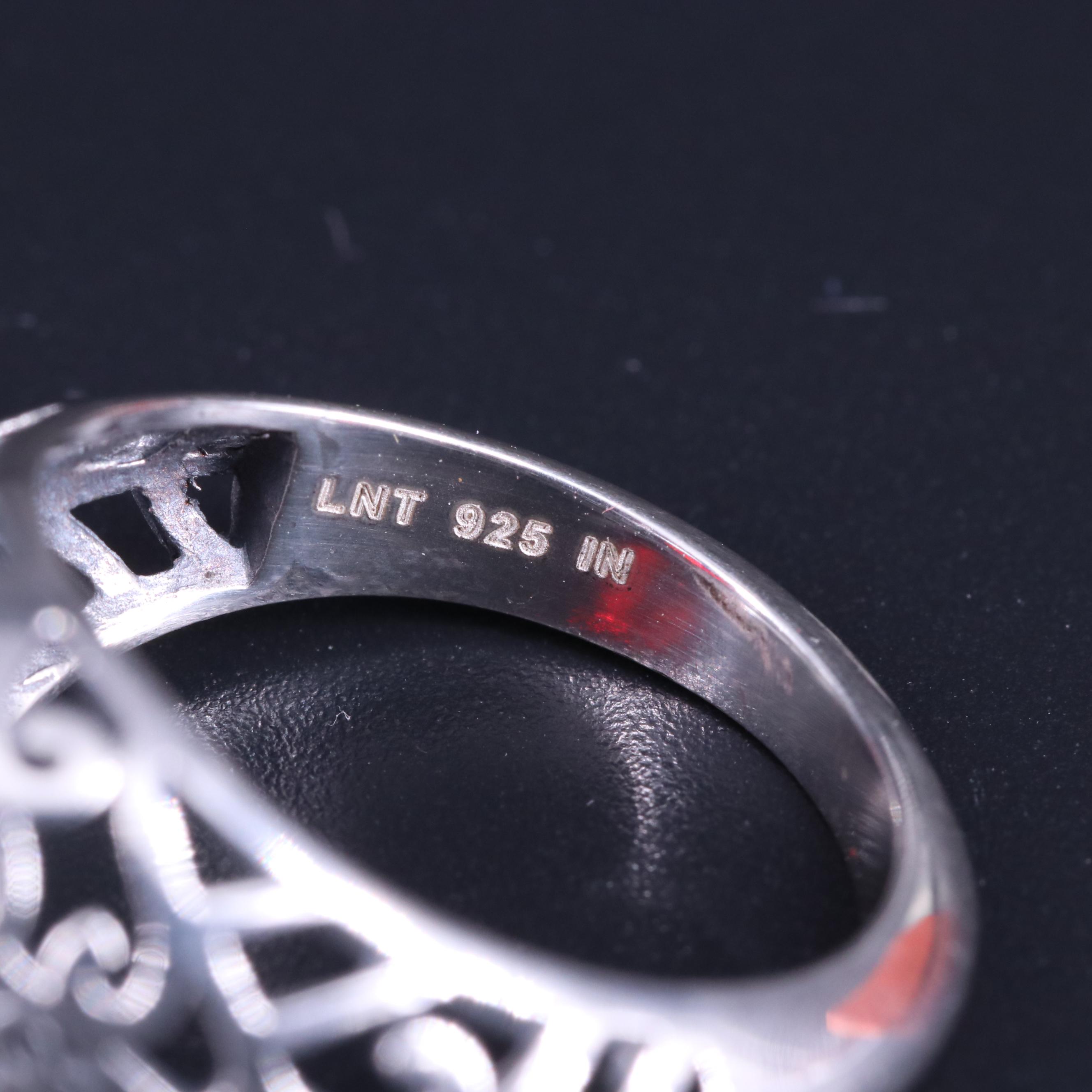 Assortment of Sterling Silver Gemstone Rings