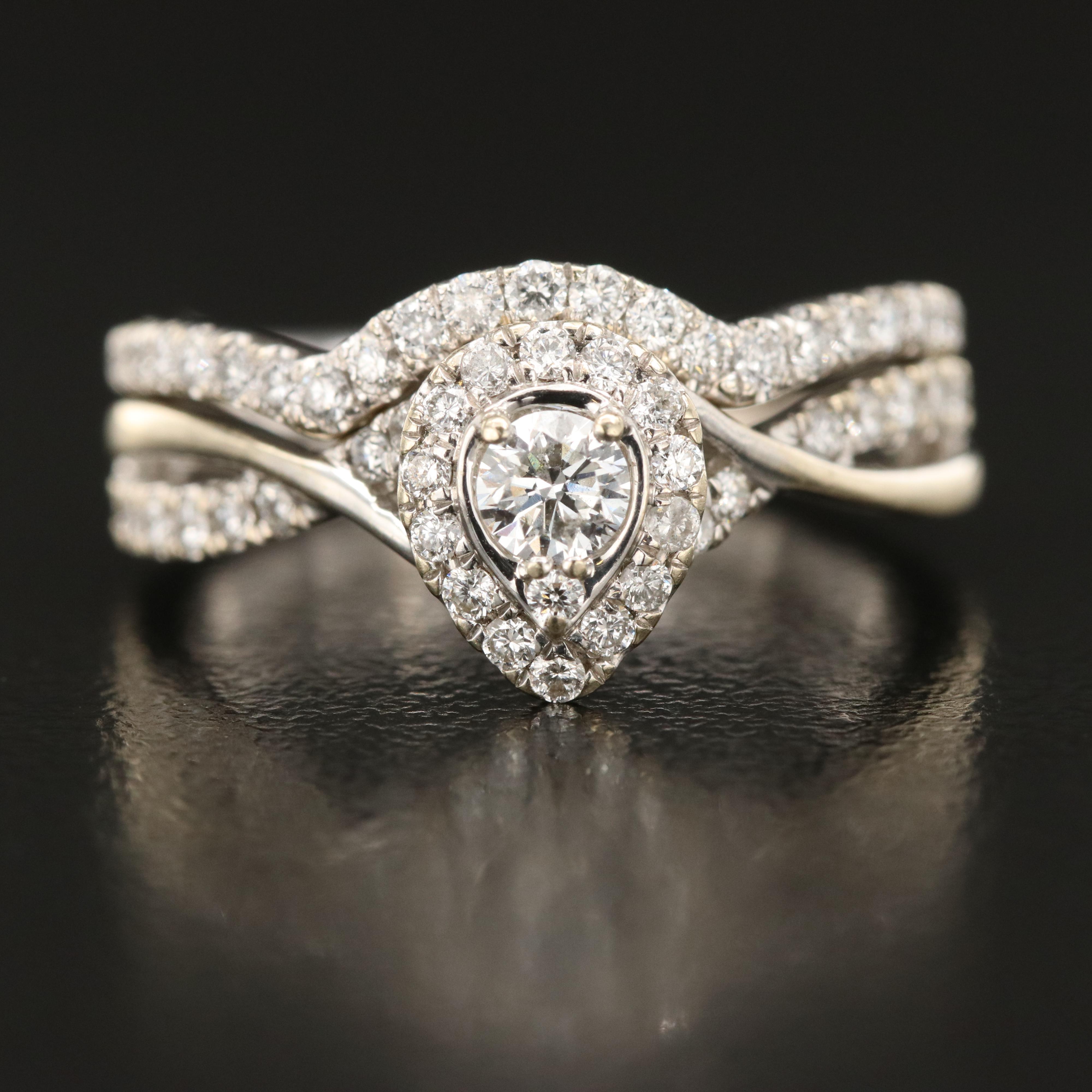 14K 0.78 CTW Diamond Ring Set