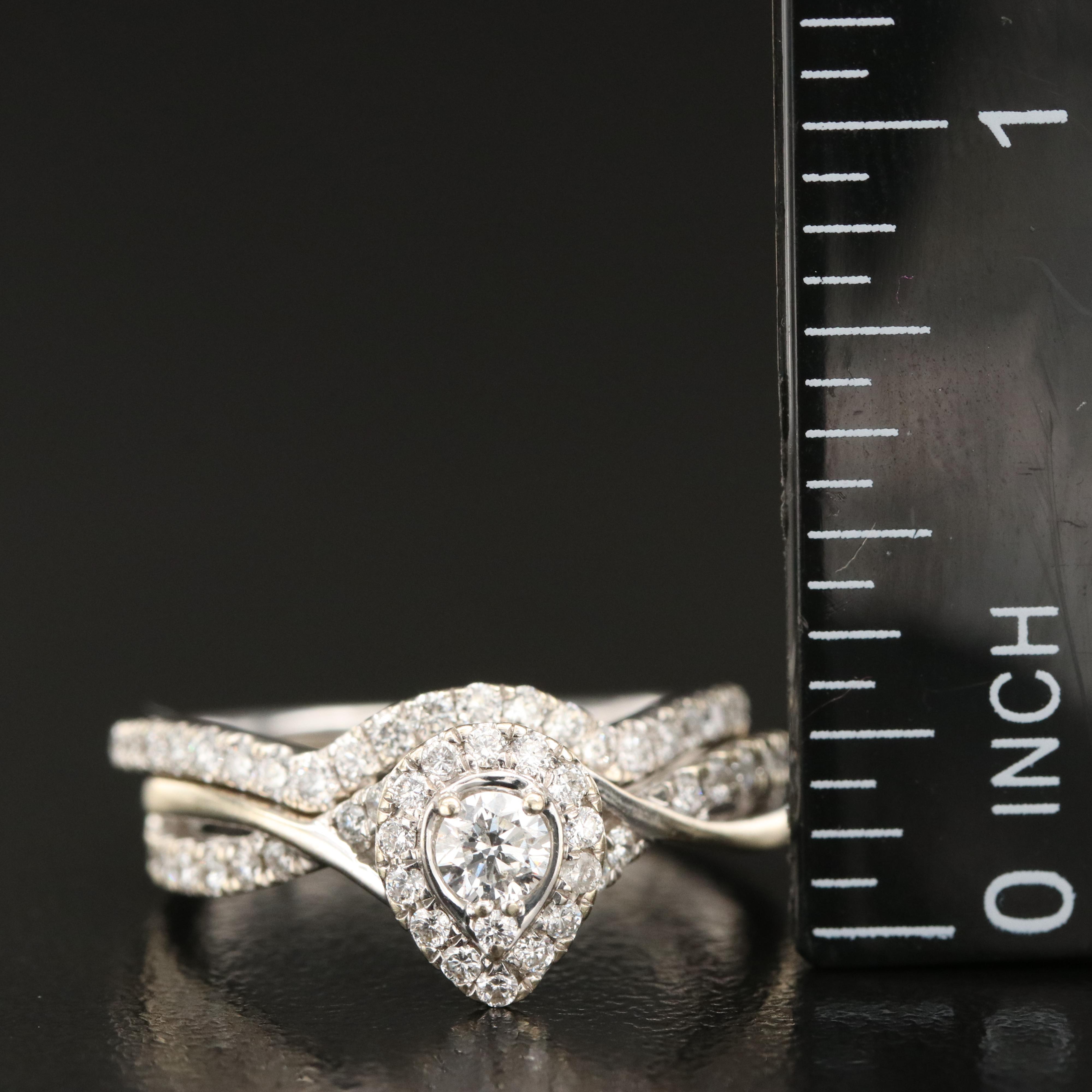 14K 0.78 CTW Diamond Ring Set