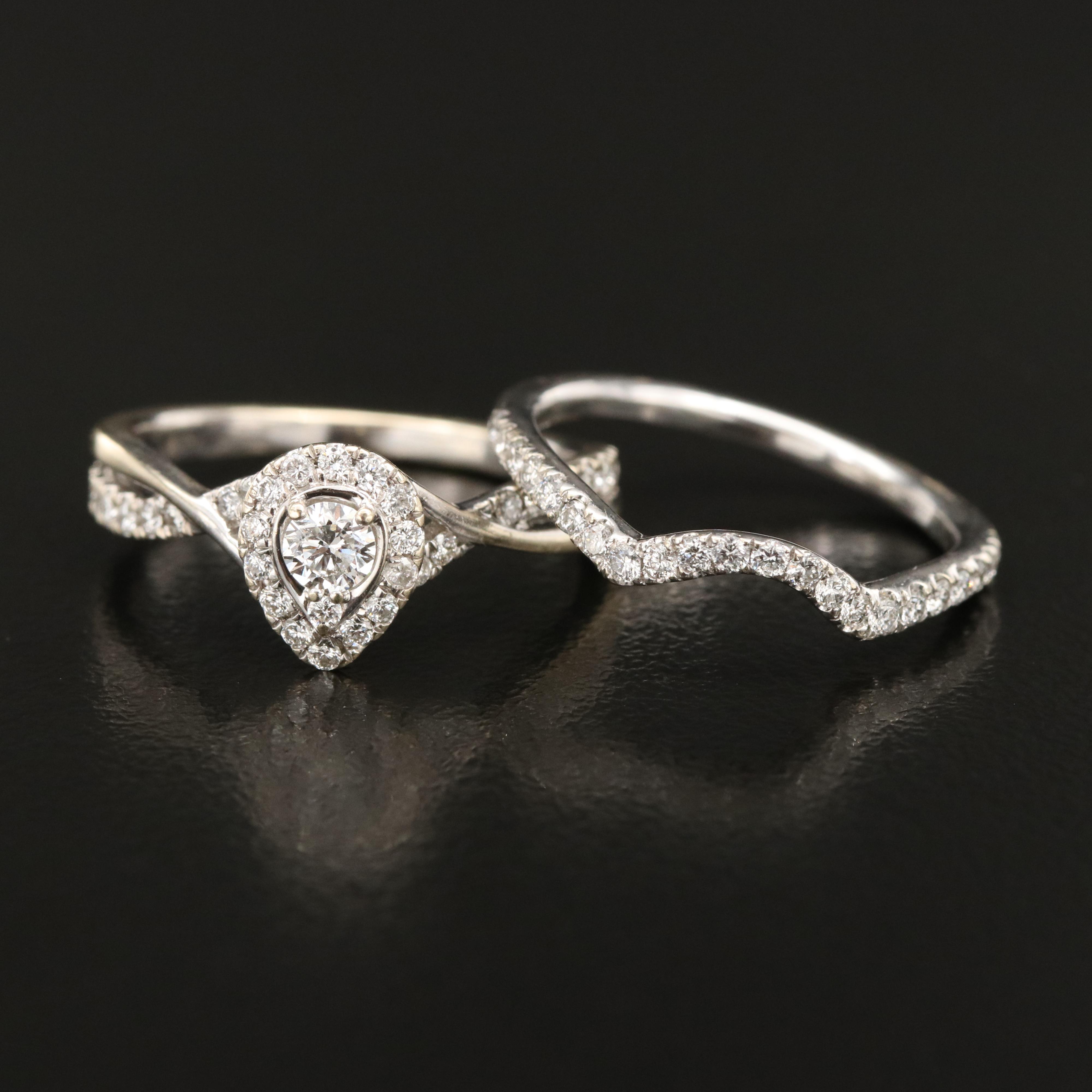 14K 0.78 CTW Diamond Ring Set