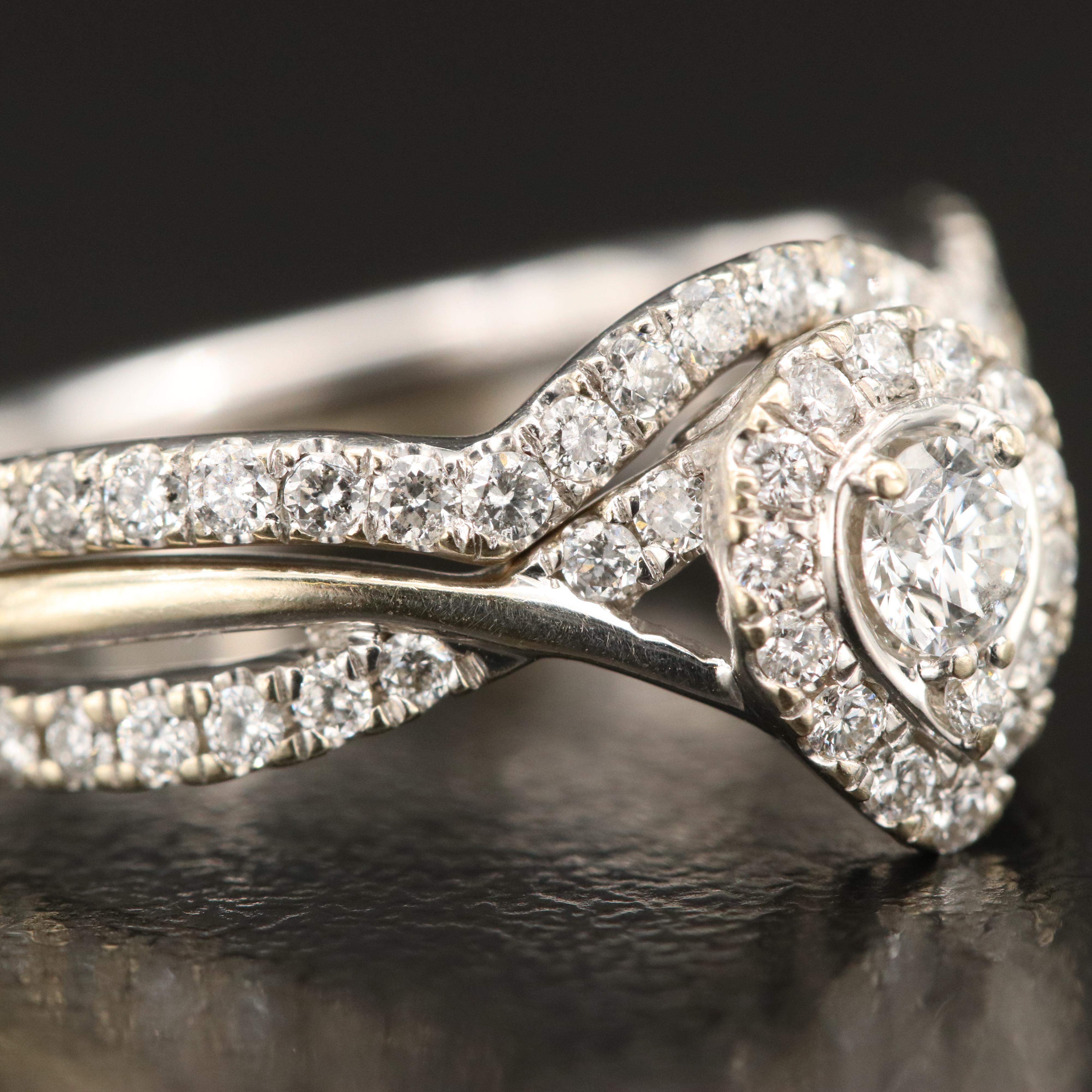 14K 0.78 CTW Diamond Ring Set