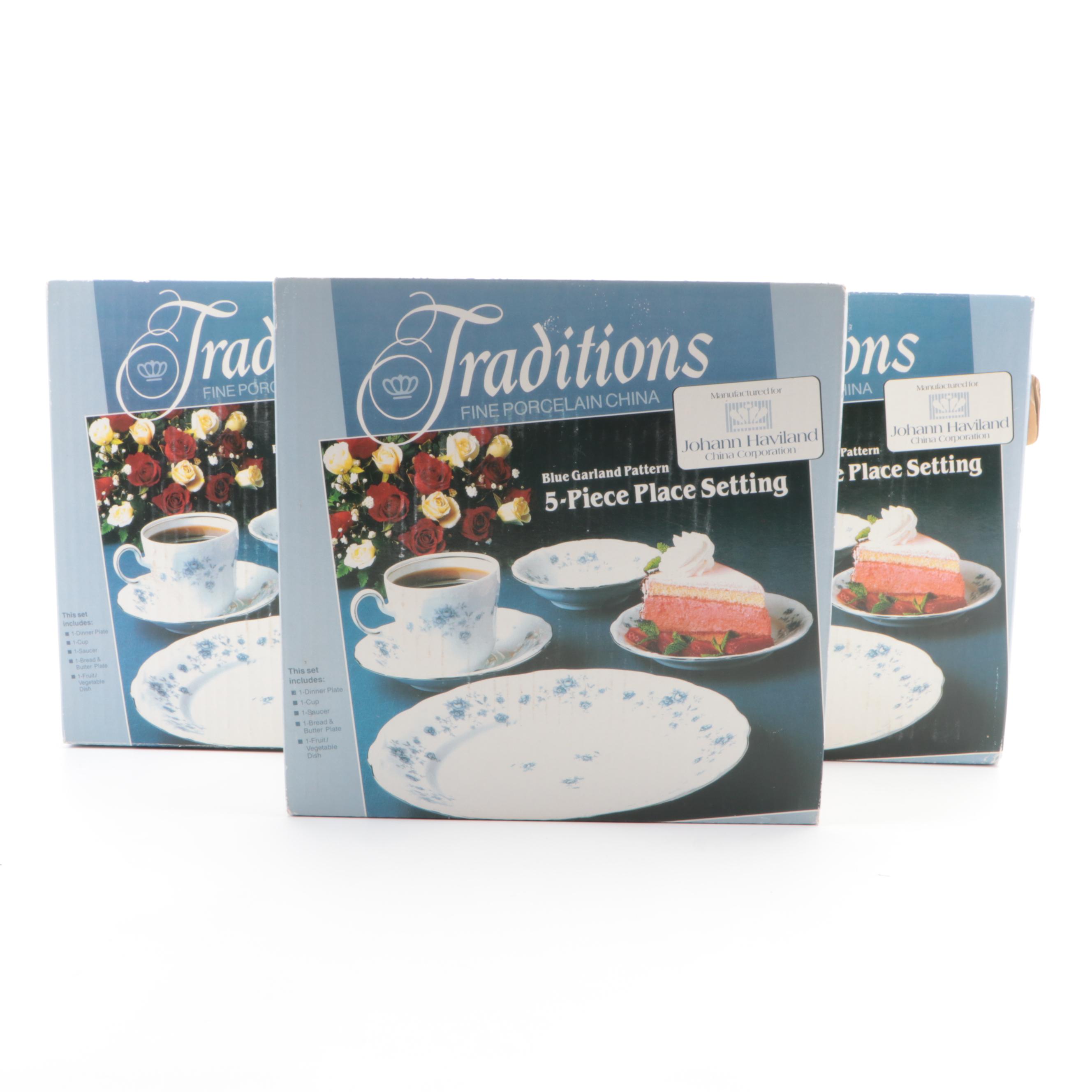 Johann Haviland "Blue Garland" Porcelain Dinnerware, 1953–1990