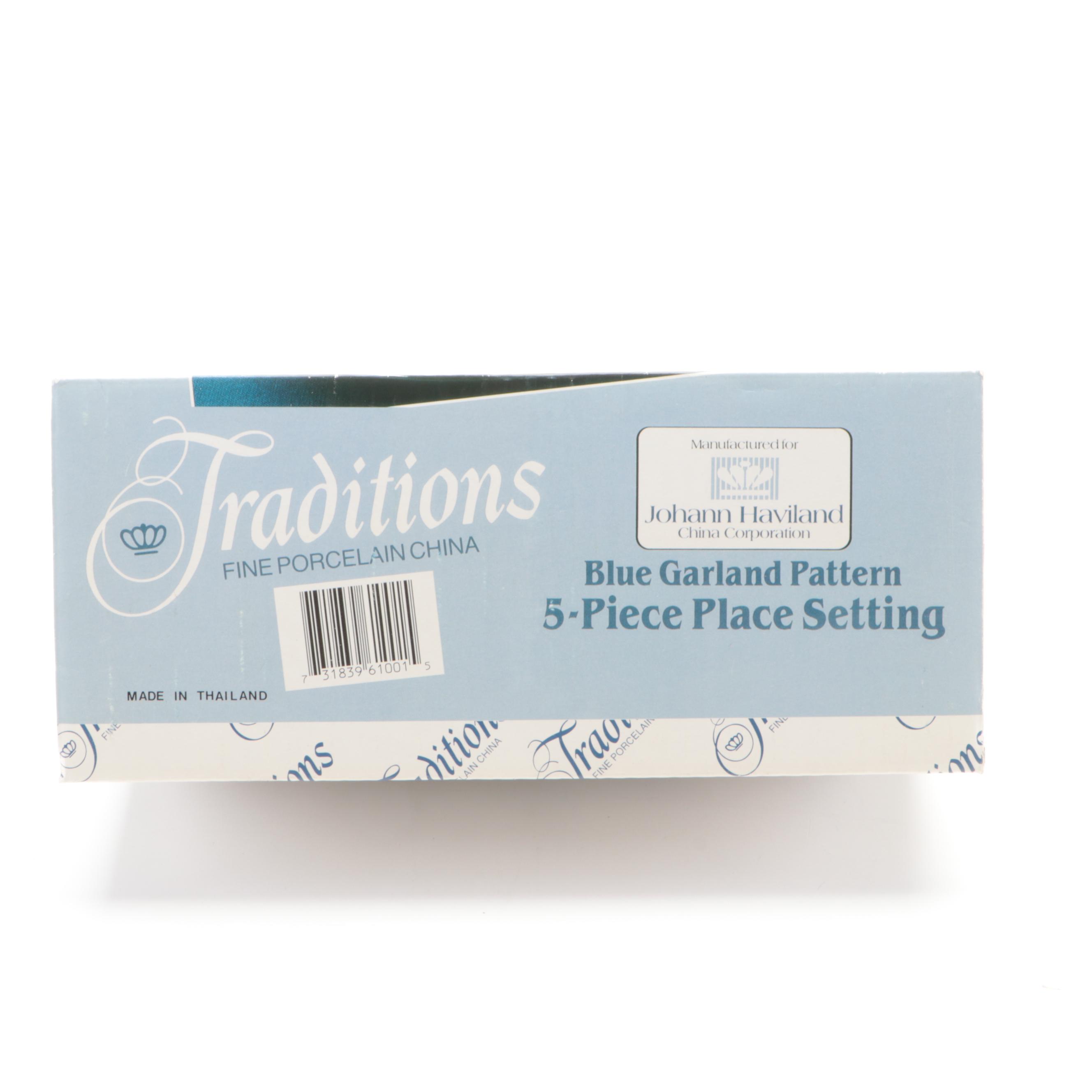 Johann Haviland "Blue Garland" Porcelain Dinnerware, 1953–1990