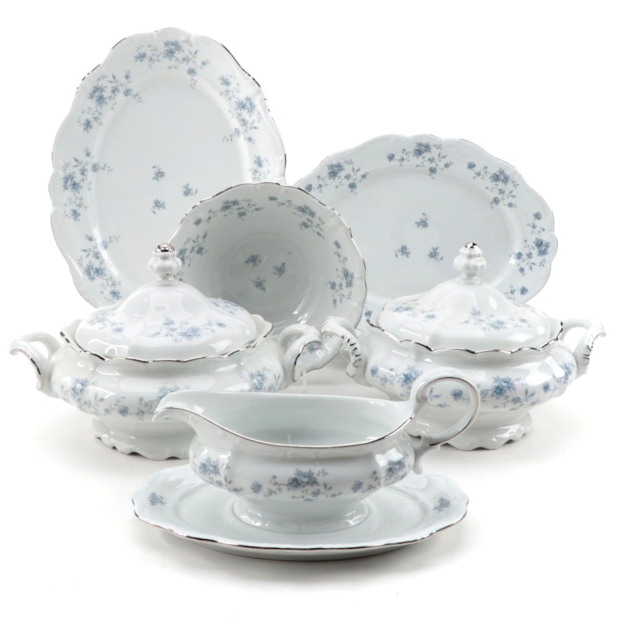Johann Haviland "Blue Garland" Porcelain Serveware, 1953–1990