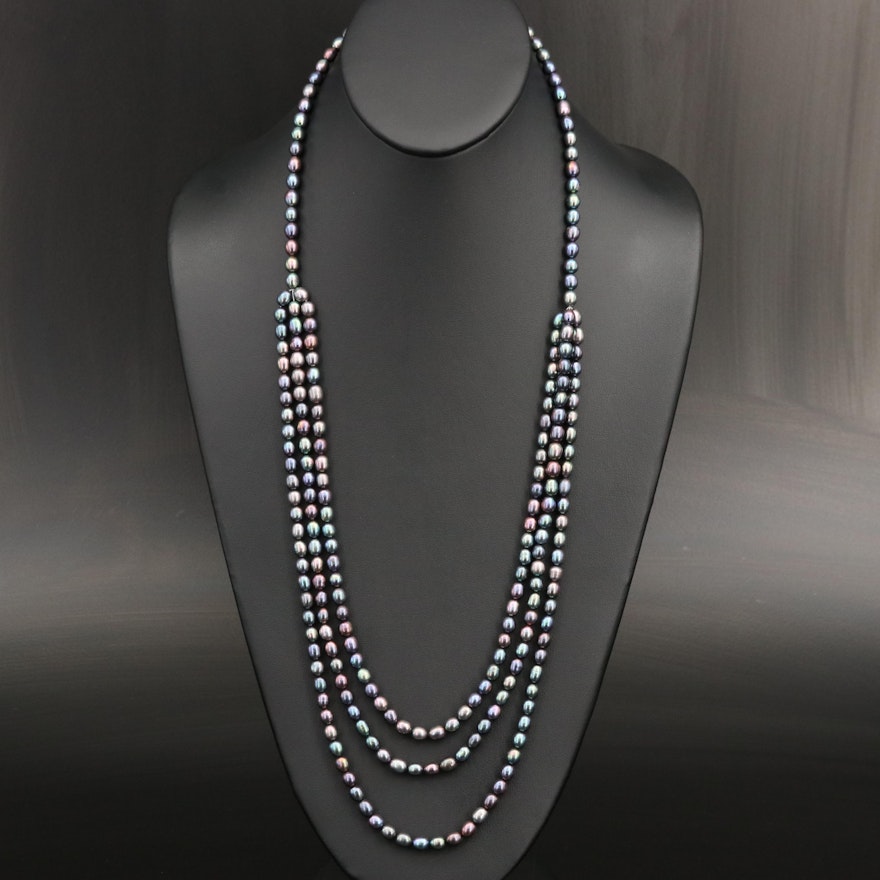 Pearl Multi-Strand Necklace with 14K Clasp