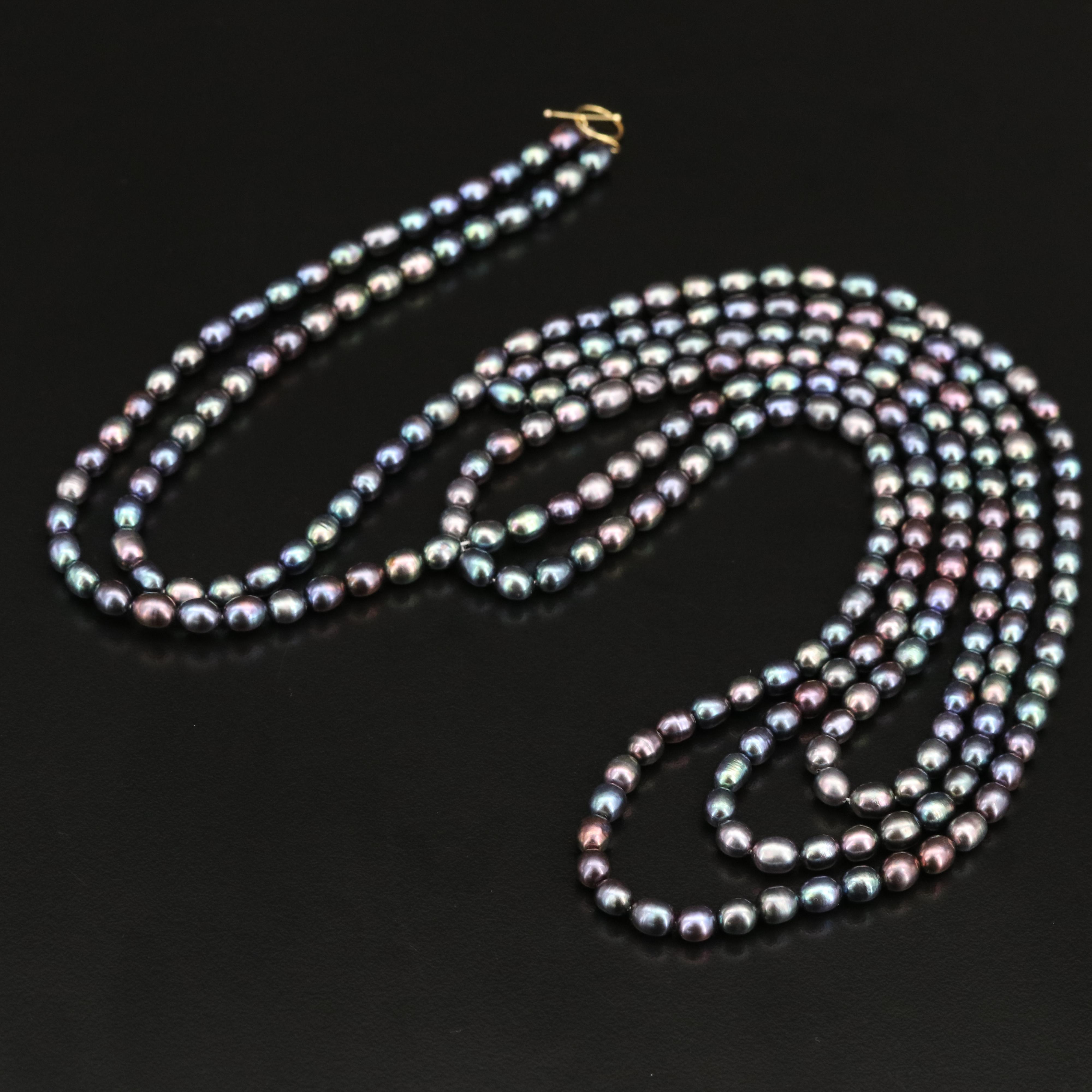 Pearl Multi-Strand Necklace with 14K Clasp