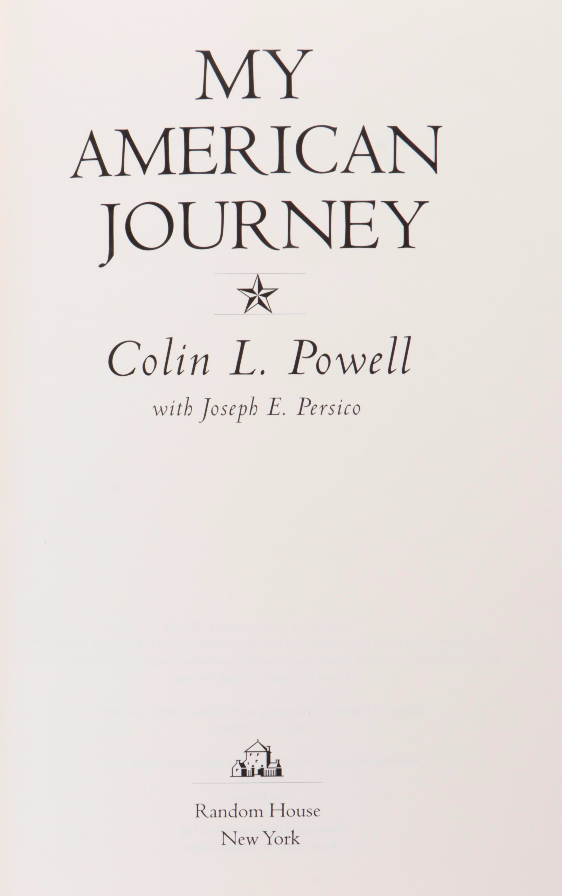 Signed First Edition "My American Journey" by Colin L. Powell, 1995