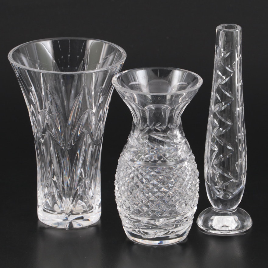 Waterford Crystal "Mother's Day" Vase and Other Waterford Flower Vases