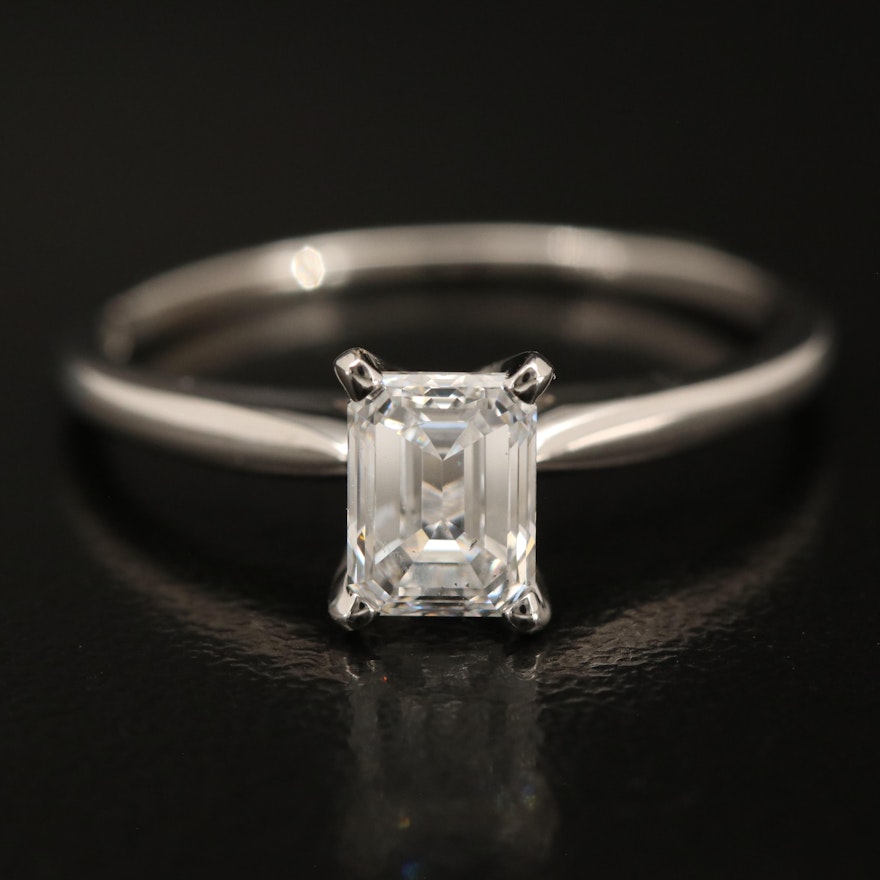 14K 1.02 CT Lab Grown Diamond Solitaire Ring with Online Digital Report