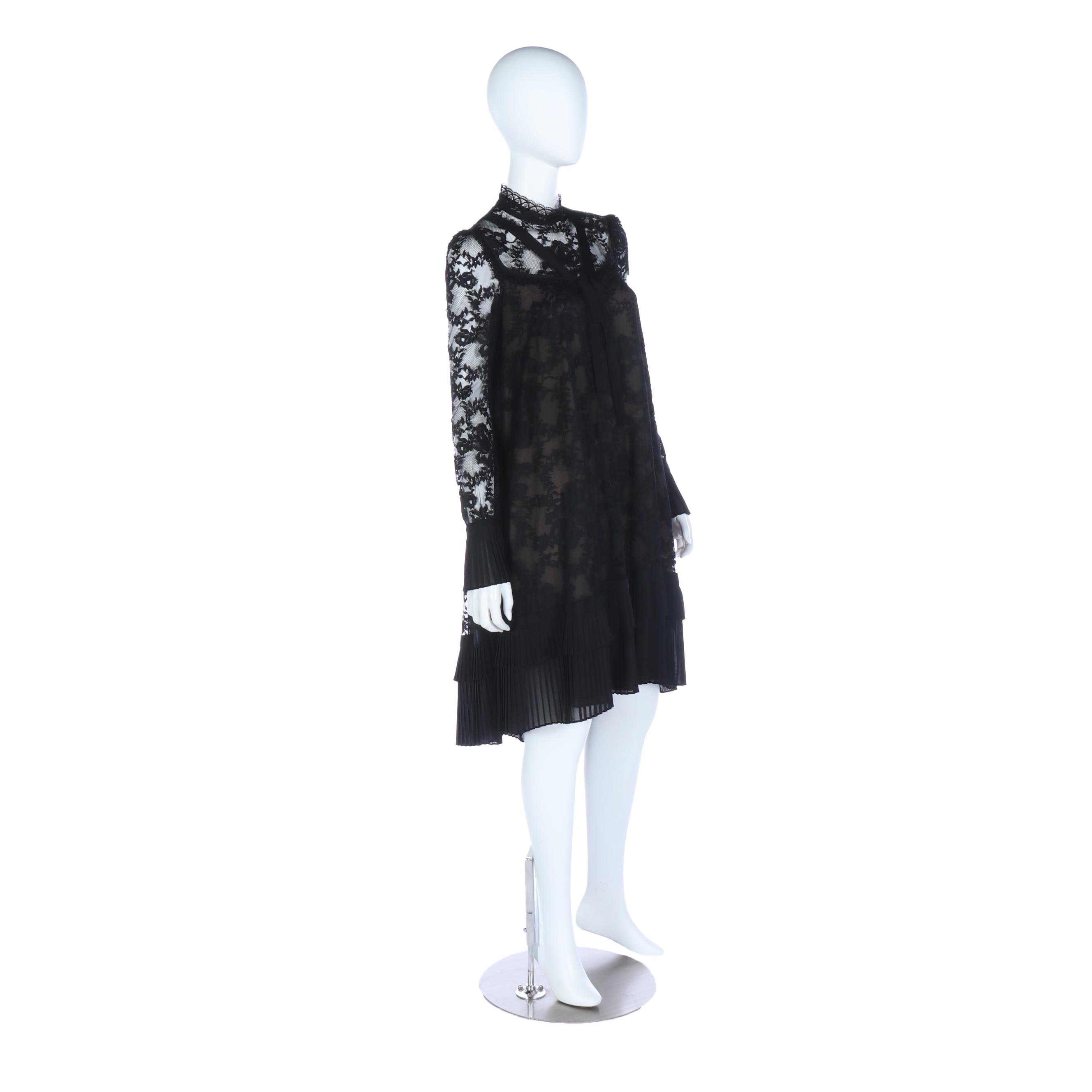 Erdem Black Lace Long Sleeve Dress, Worn by Selma Blair to Erdem x H&M 2017