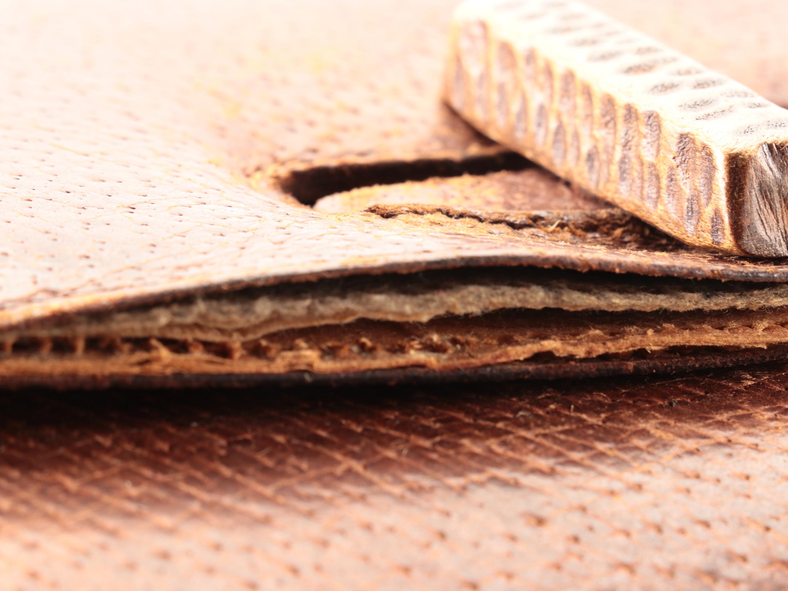 Gucci Bag in Cinghiale Leather with Carved Wood Top-Handle and Closure, Vintage