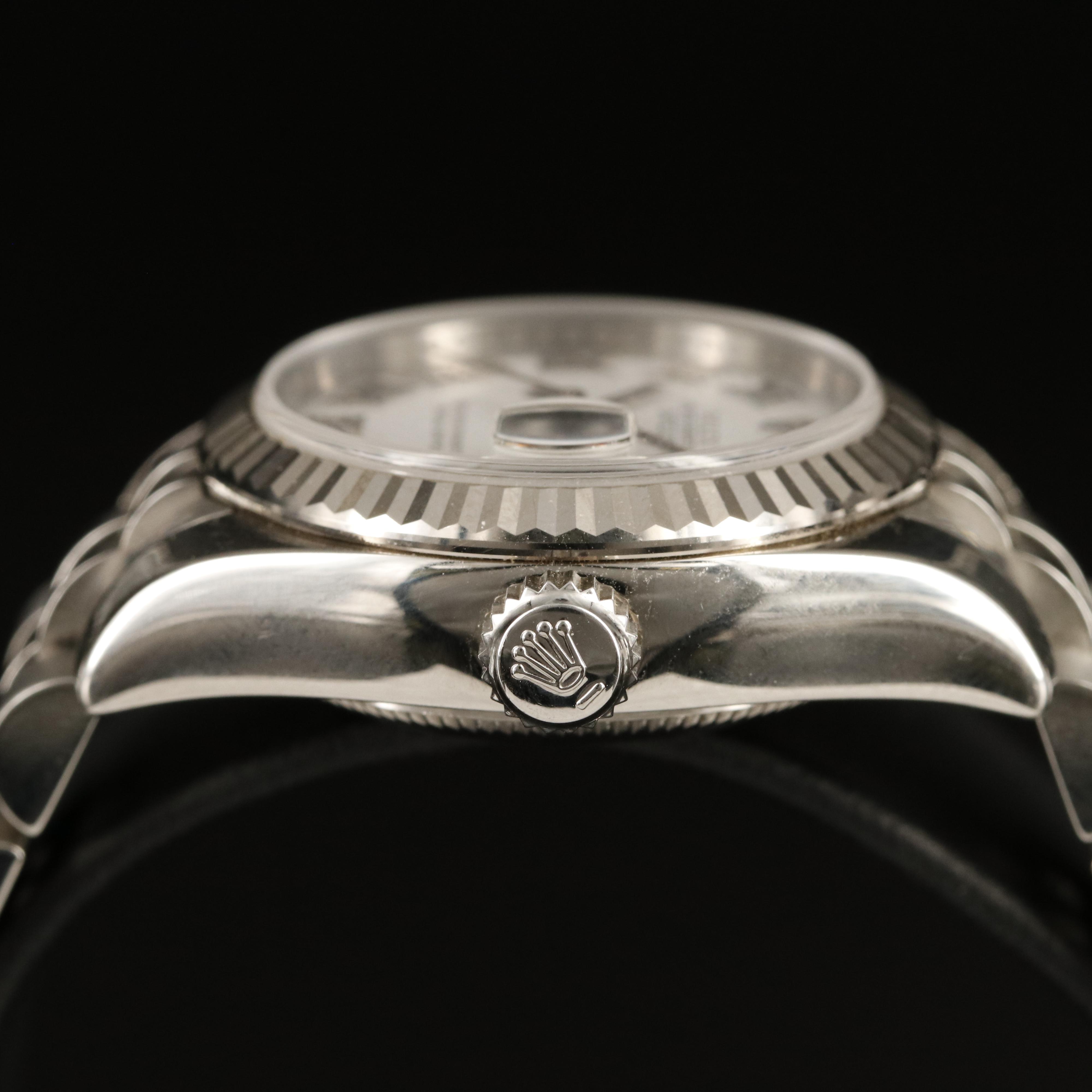 Rolex Datejust 18K and Stainless Steel Watch with Roman Dial