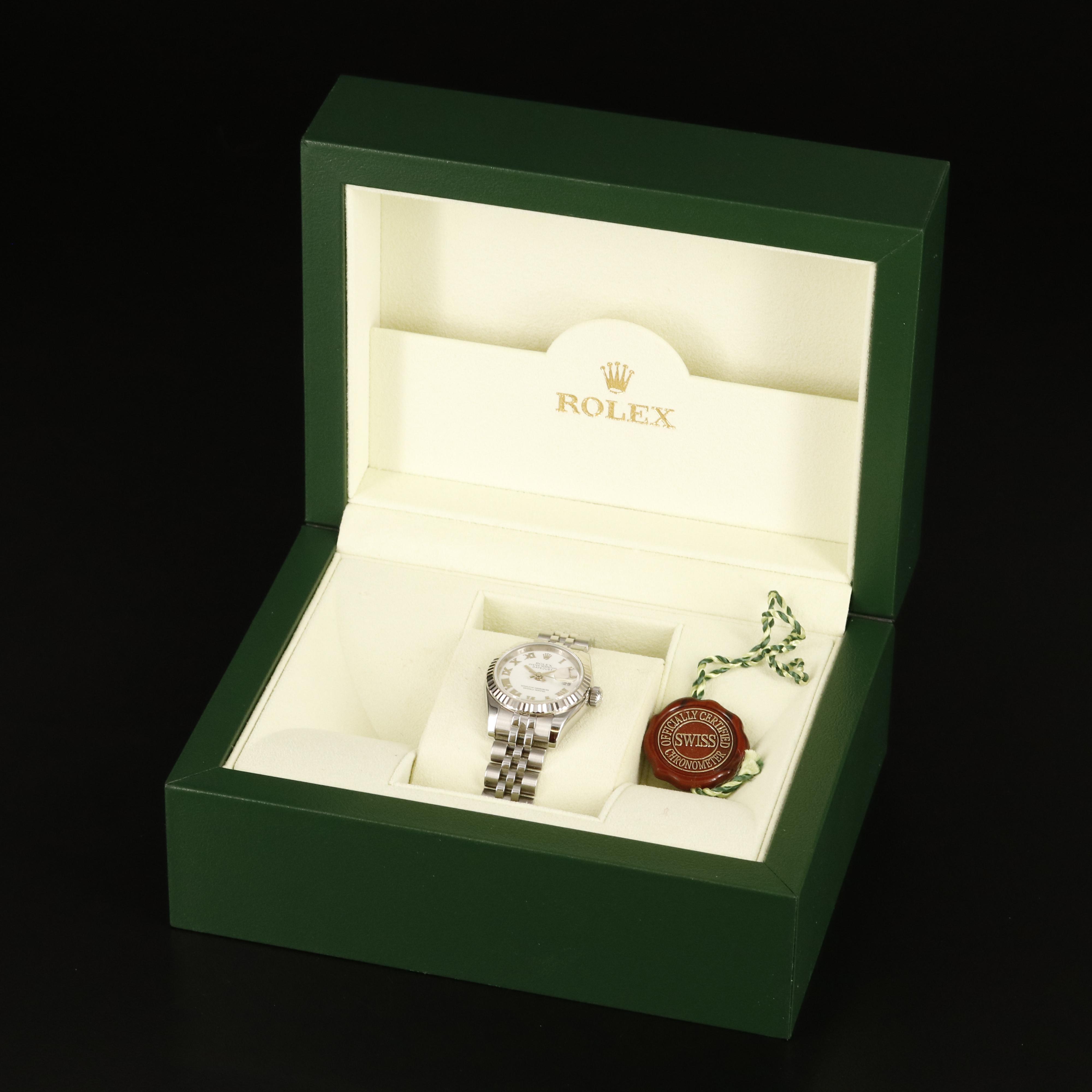 Rolex Datejust 18K and Stainless Steel Watch with Roman Dial