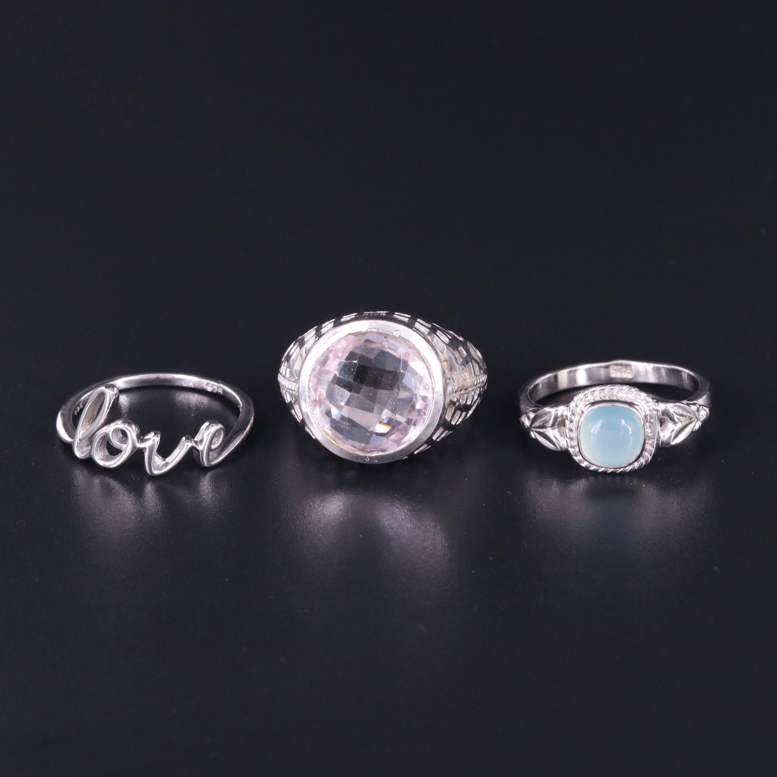 Gemstone Ring Trio