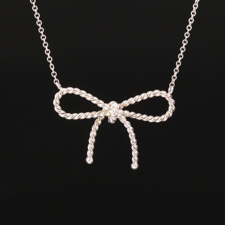 Tiffany & Co. Italian Rope Bow Necklace